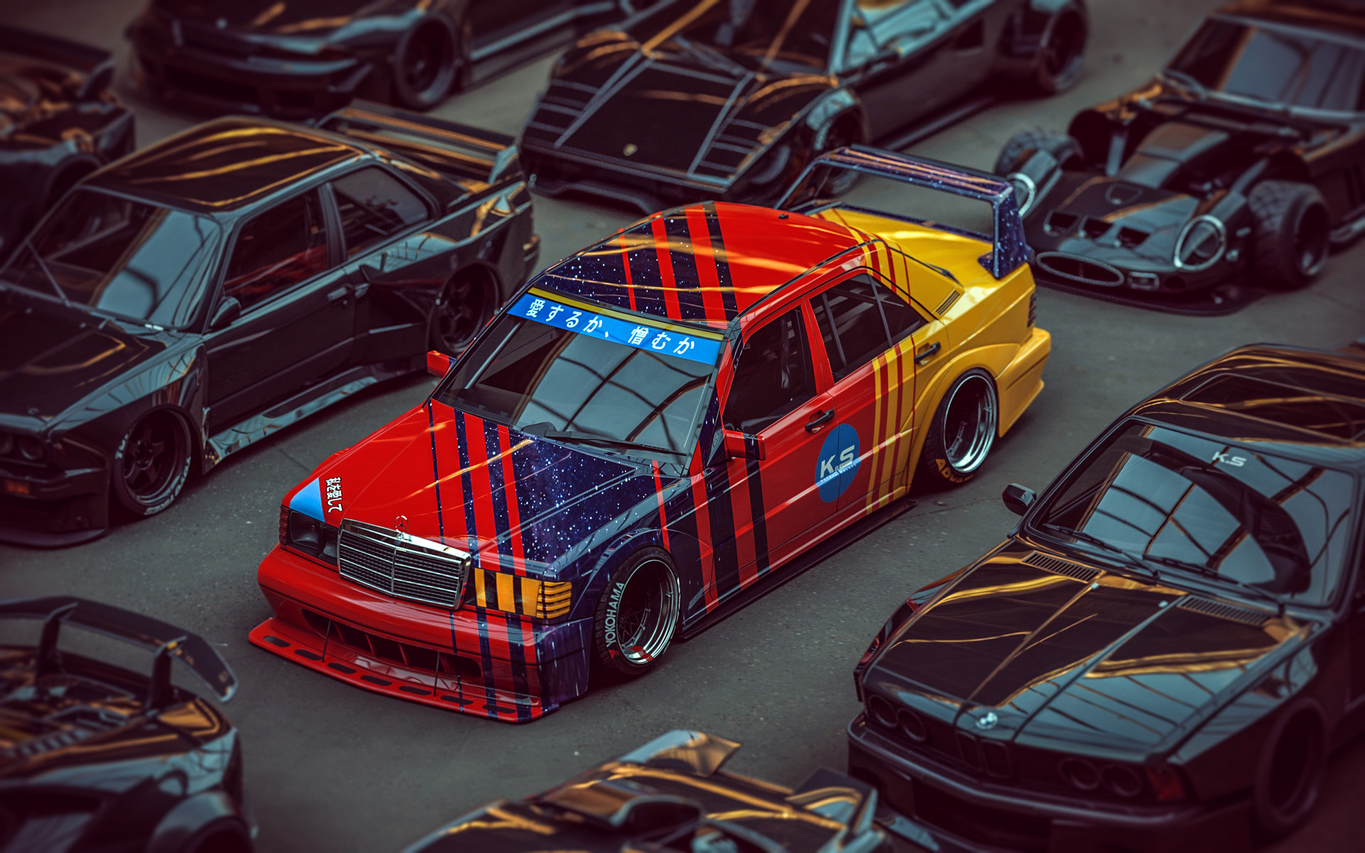 Khyzyl Saleem 3D render of custom cars HD Wallpaper