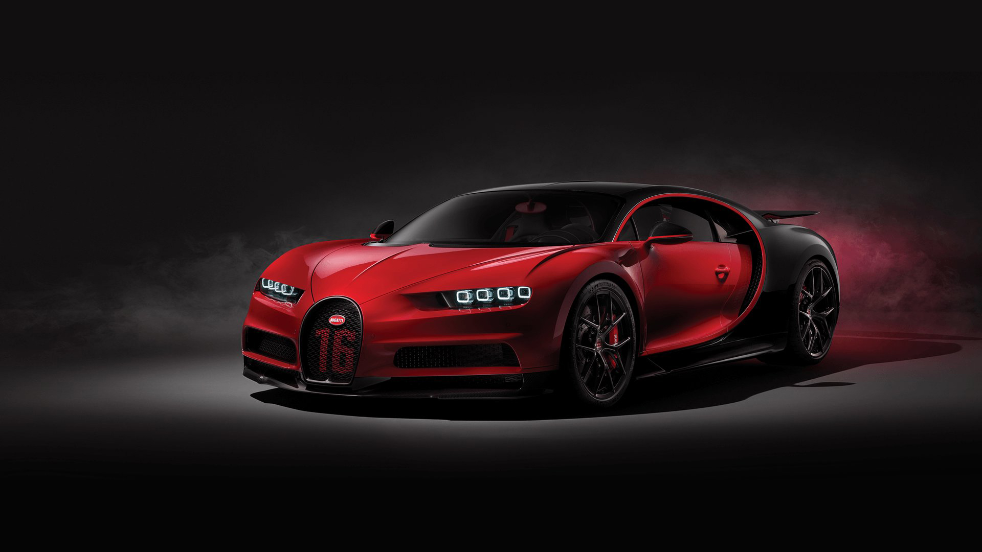 Bugatti Chiron Sport red and black supercar HD Wallpaper