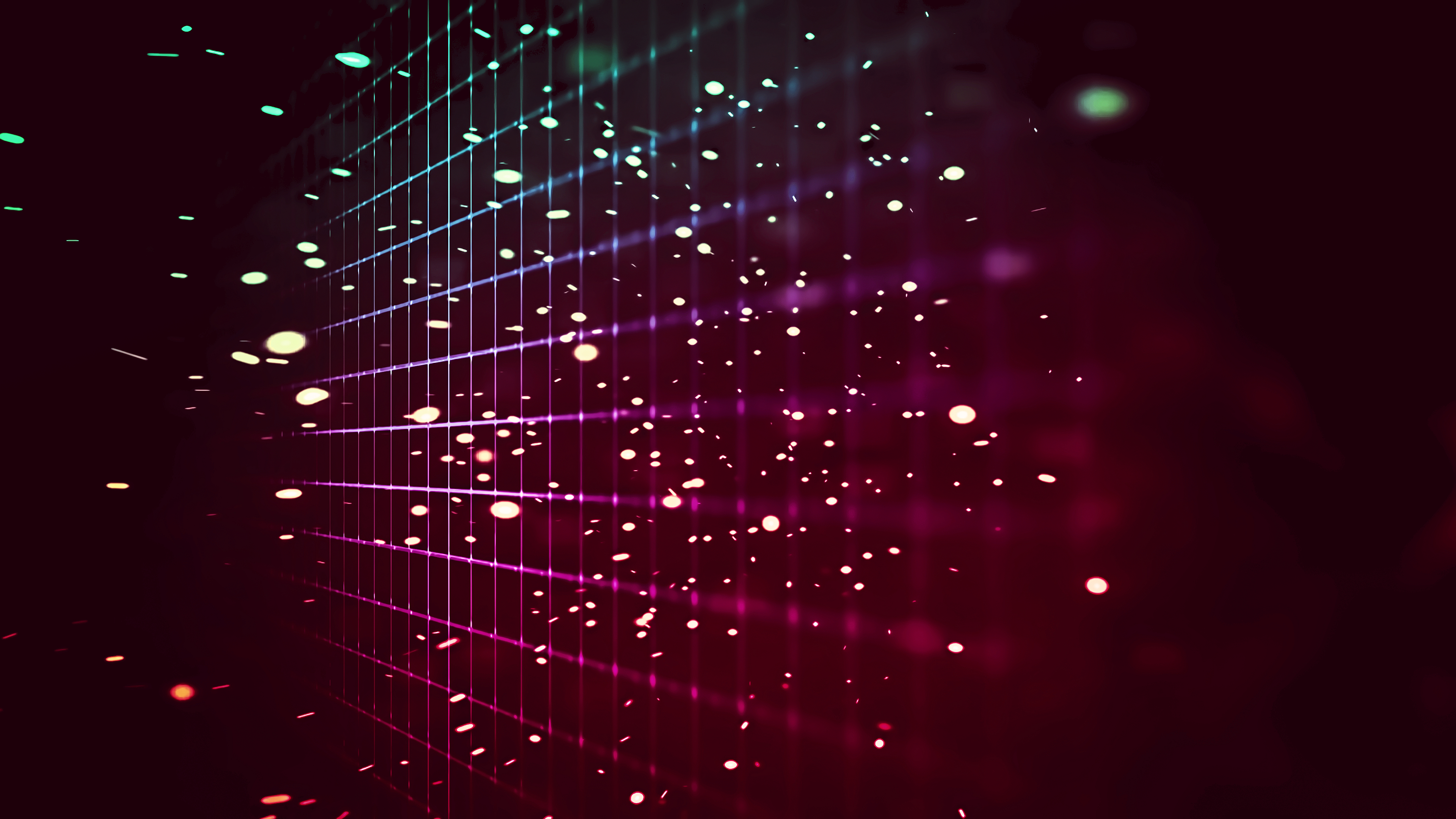 Abstract digital grid with glowing particles HD Wallpaper