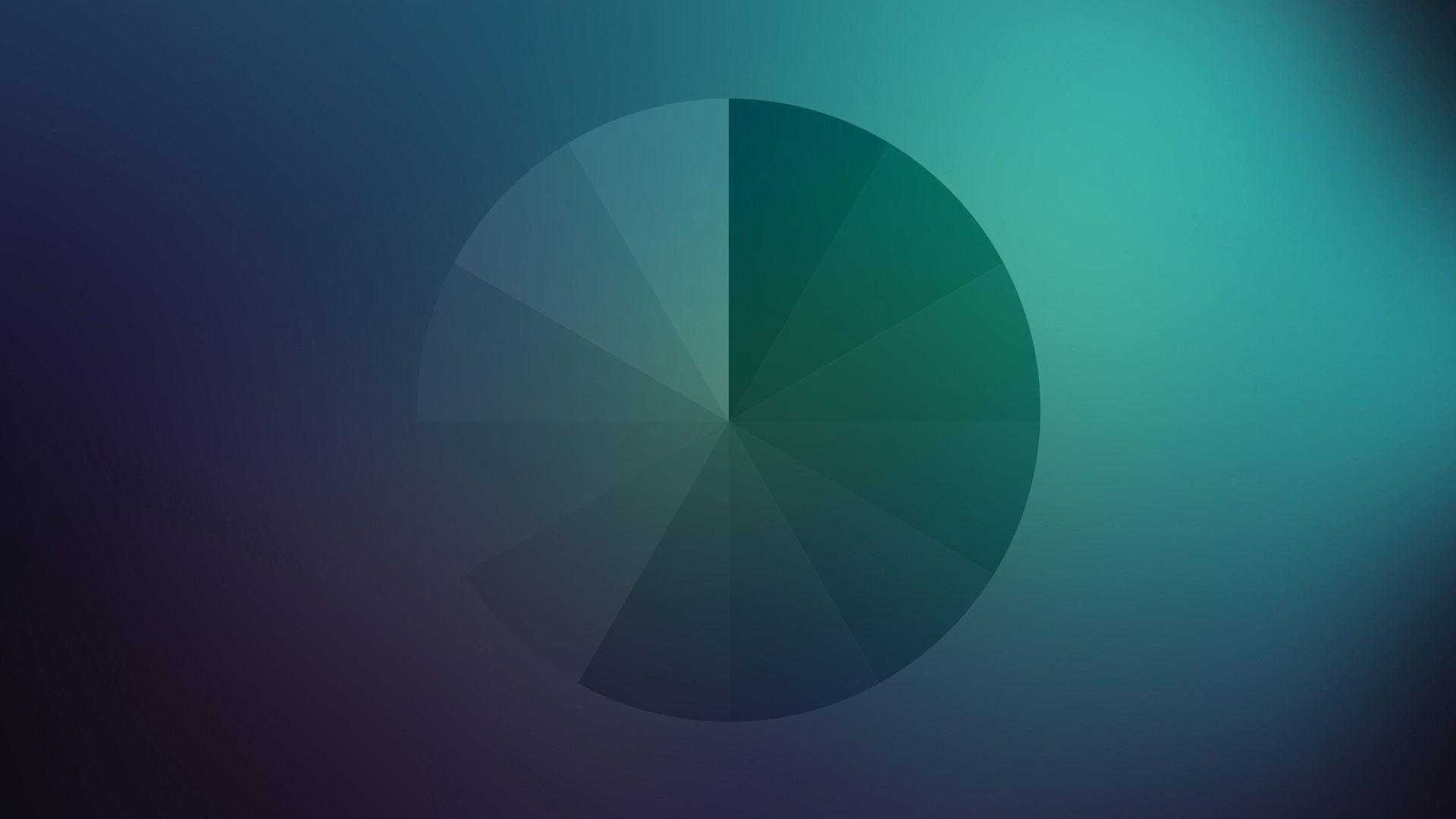 Abstract circle gradient with blue and green hues HD Wallpaper