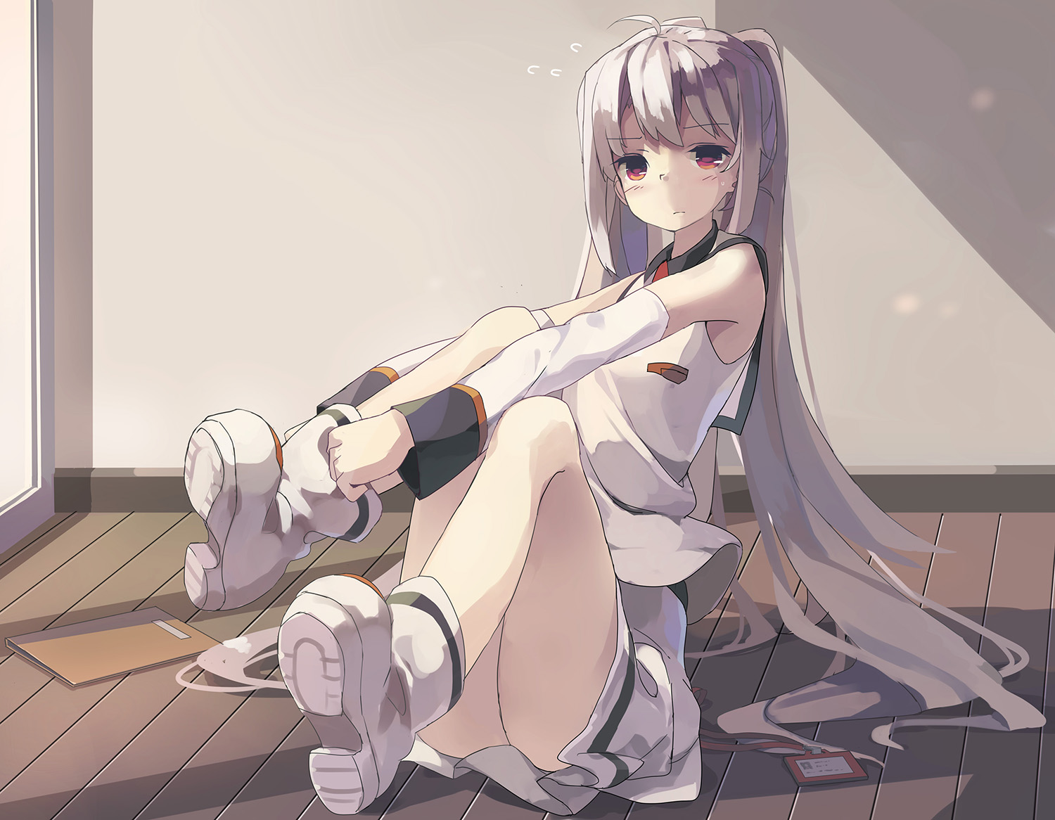 Isla from Plastic Memories sitting on the floor HD Wallpaper