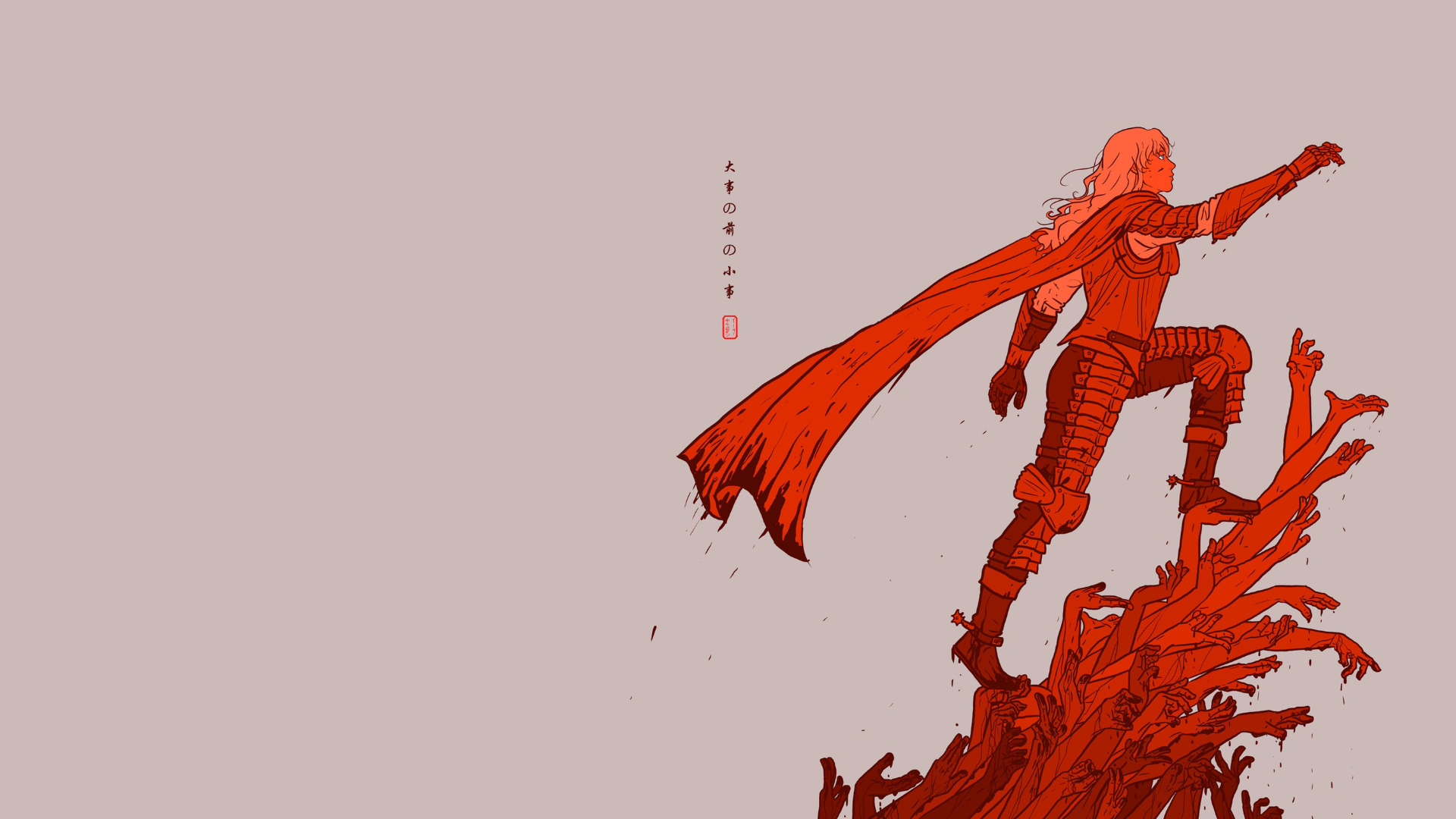 Griffith from Berserk climbing over hands HD Wallpaper