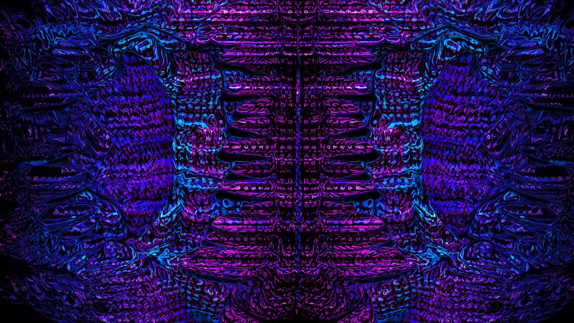 Abstract symmetrical pattern of purple and blue HD Wallpaper