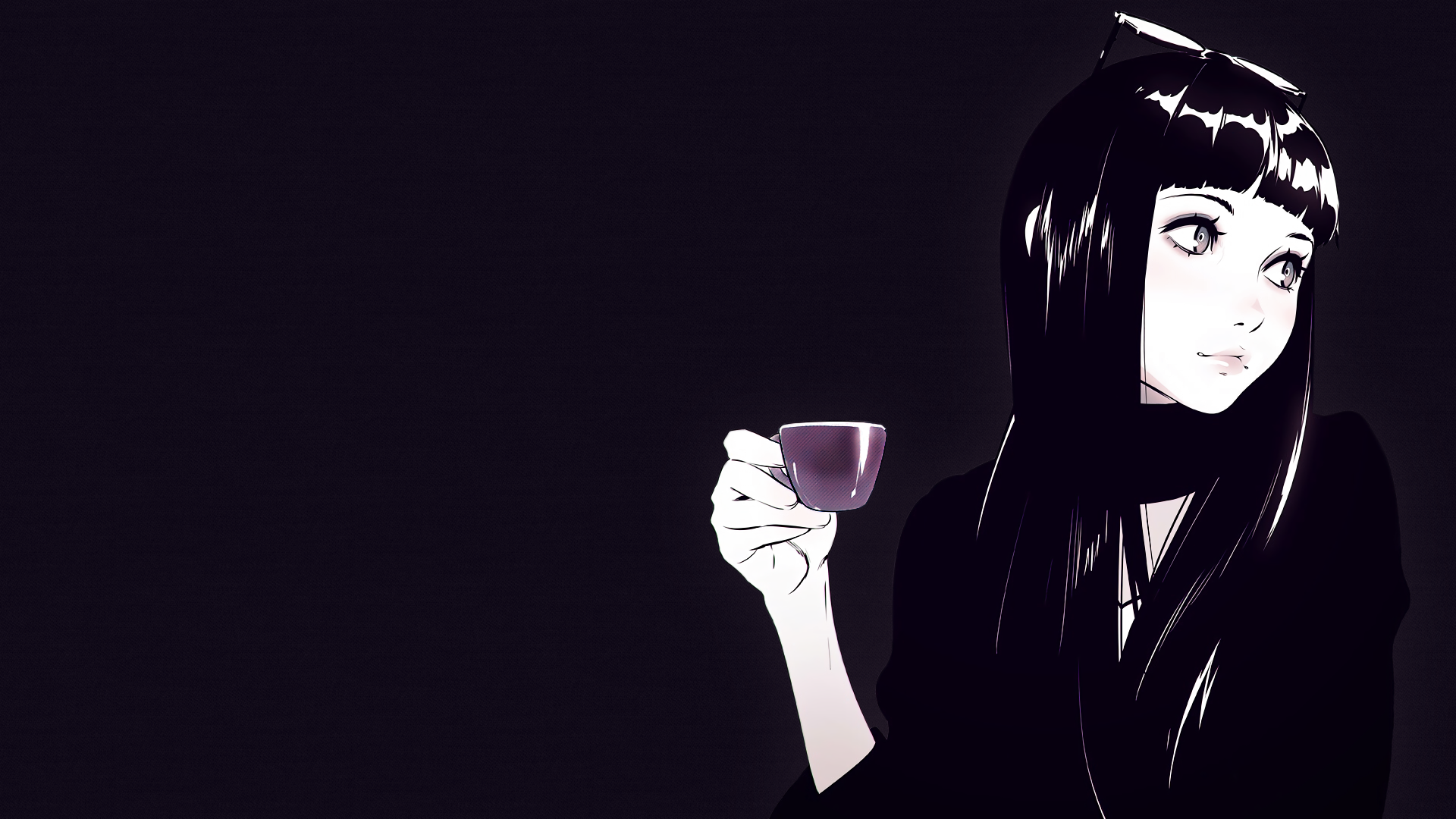 Woman with sunglasses holding a cup HD Wallpaper