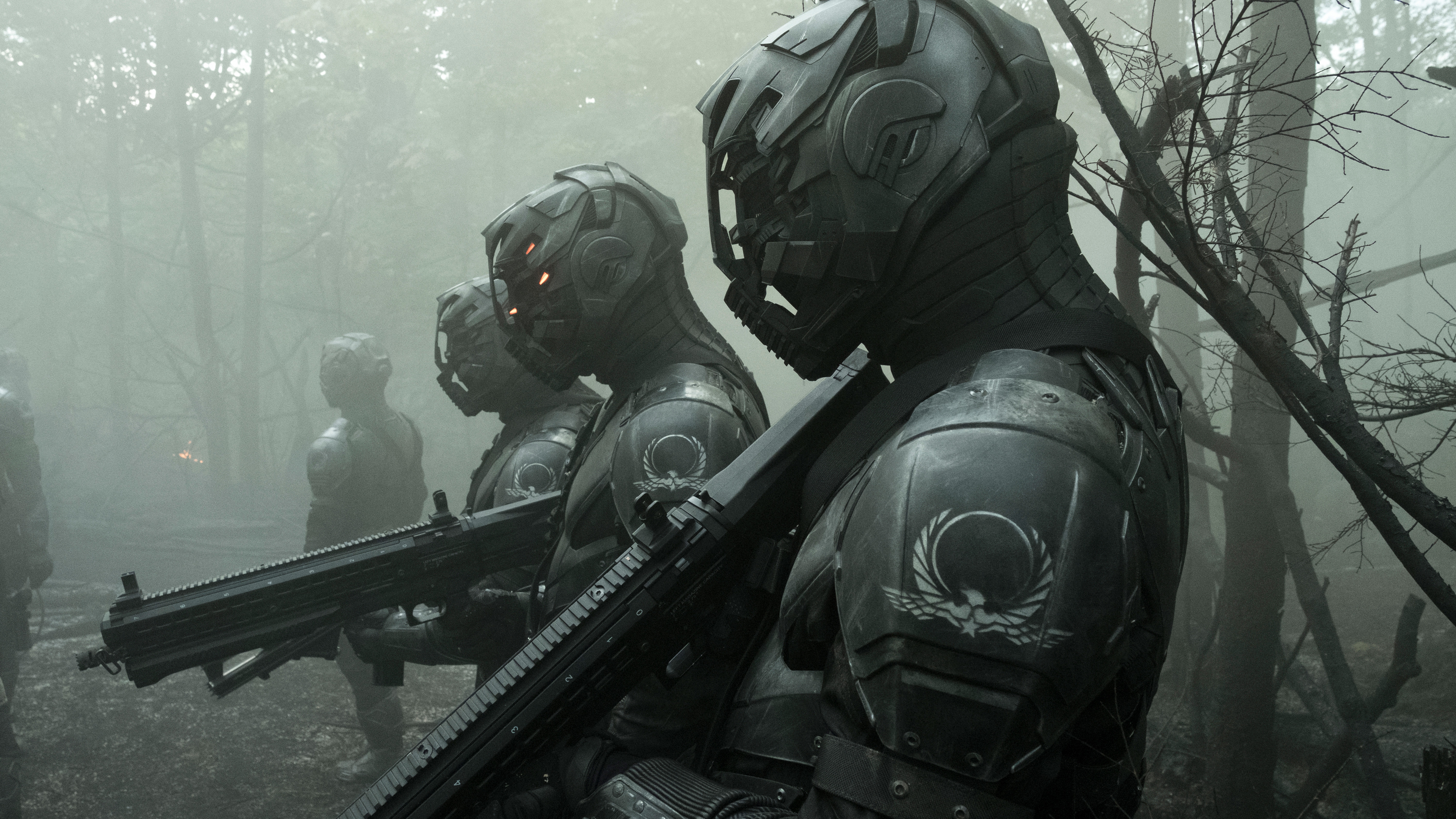 Soldiers with UTAS UTS-15 rifles in Altered Carbon HD Wallpaper
