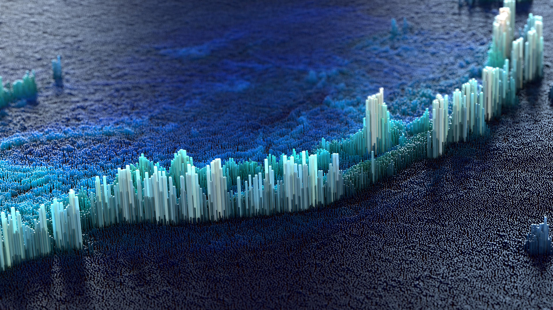 Abstract 3D render with depth of field HD Wallpaper
