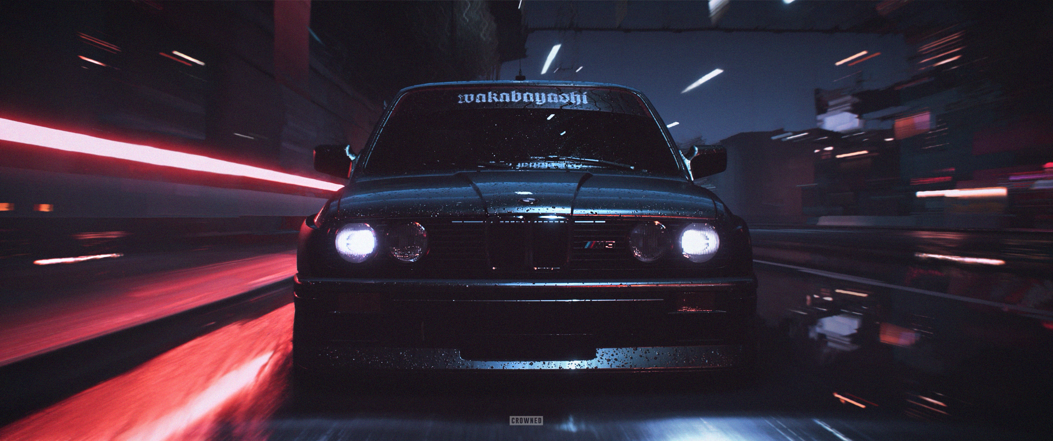 BMW M3 E30 driving at night in Need for Speed HD Wallpaper