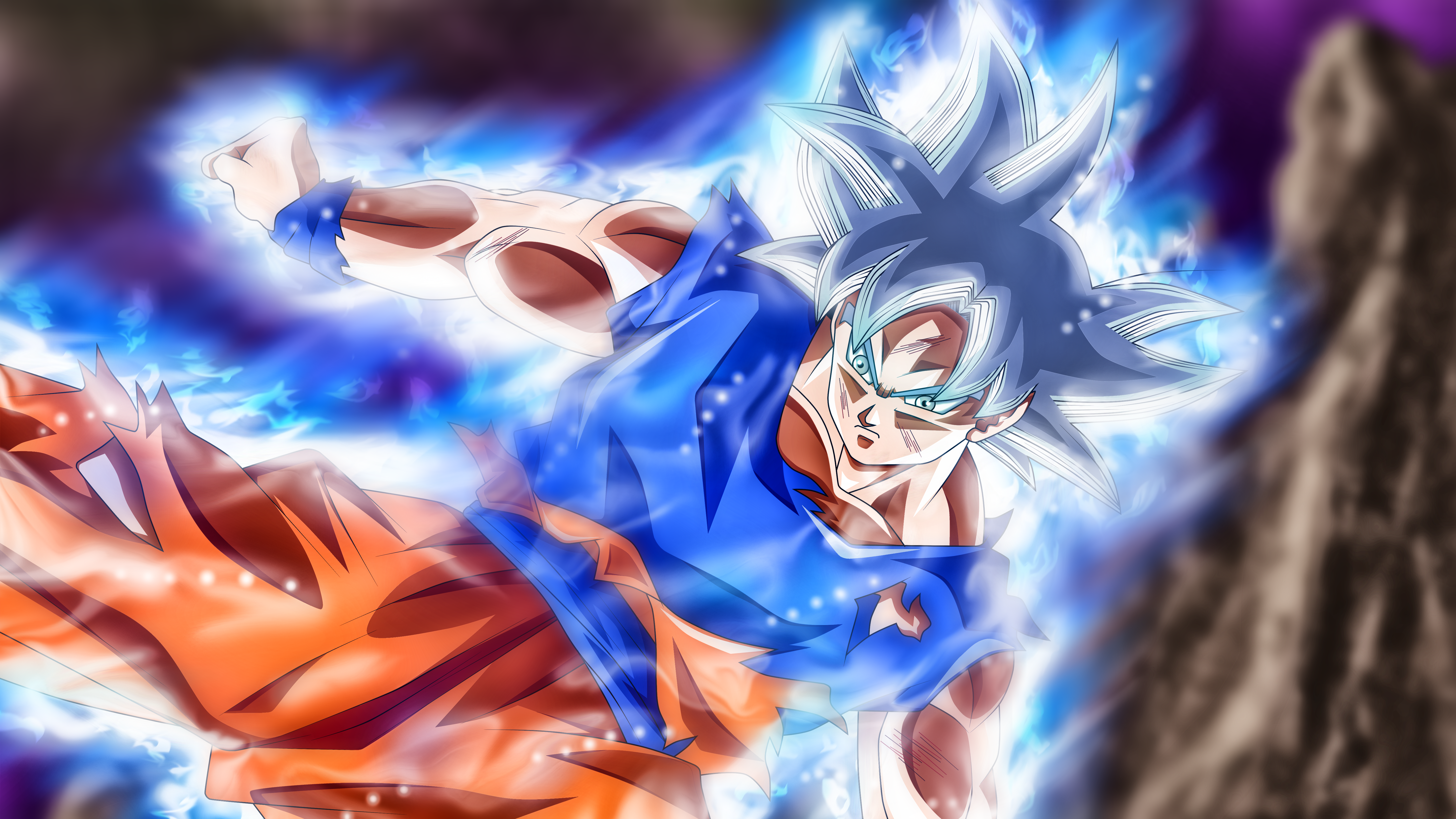 Son Goku, saiyan, Ultra-Instinct Goku, ultra instict , Dragon Ball, Dragon Ball Super HD Wallpaper