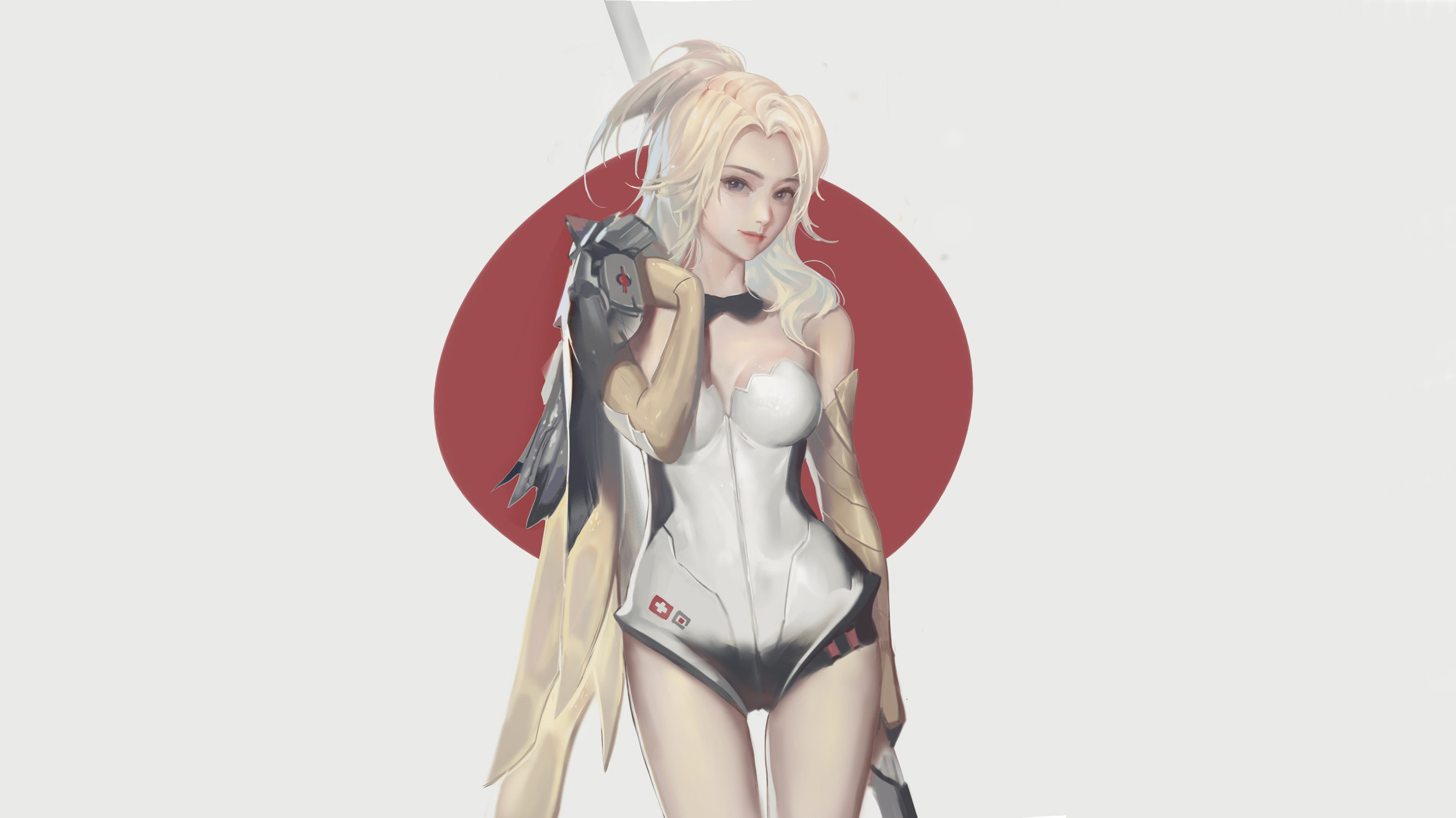 Mercy from Overwatch artwork HD Wallpaper