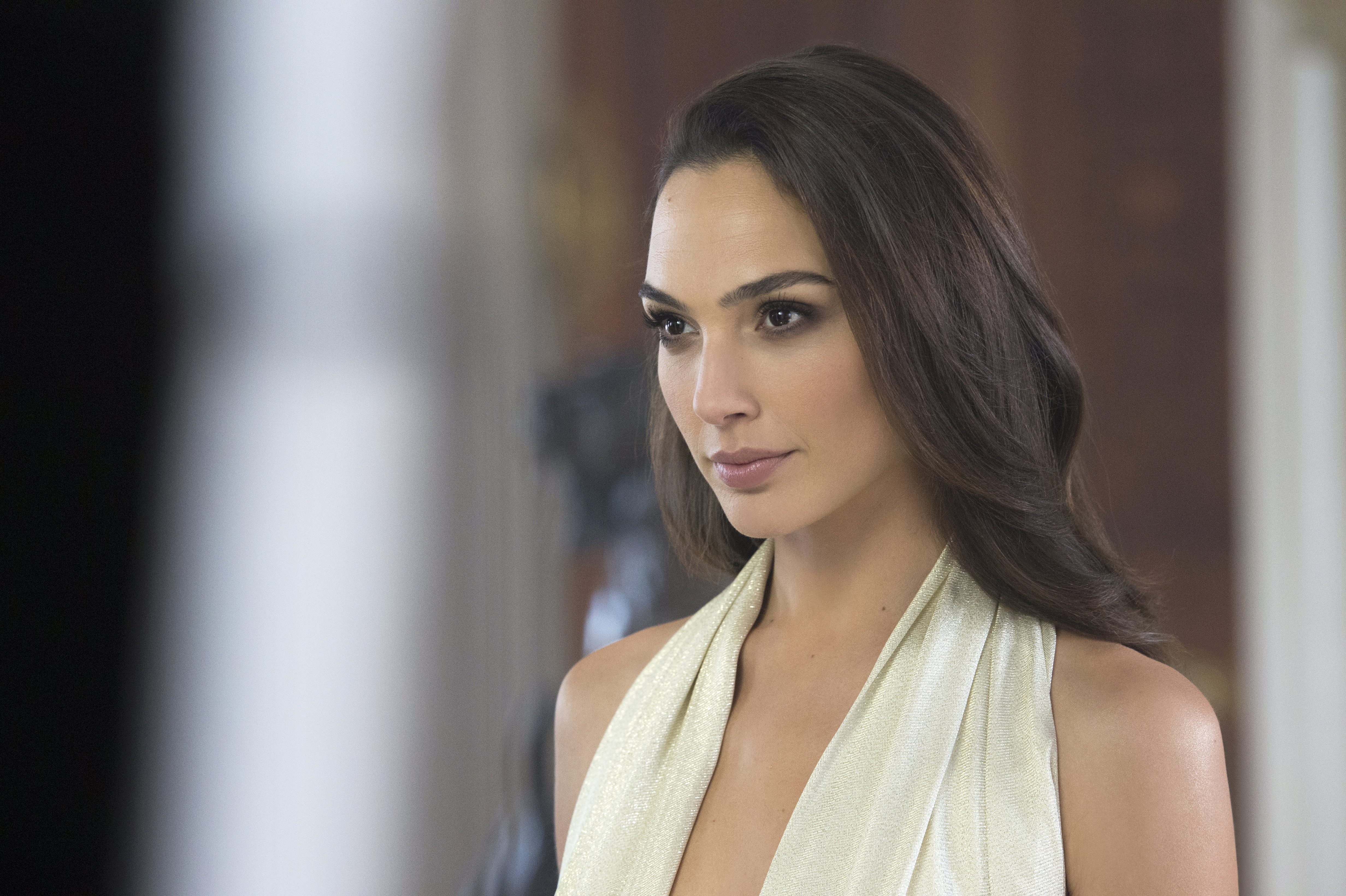 actress, women, model, brunette, dress, white dress, Gal Gadot, Israelis HD Wallpaper