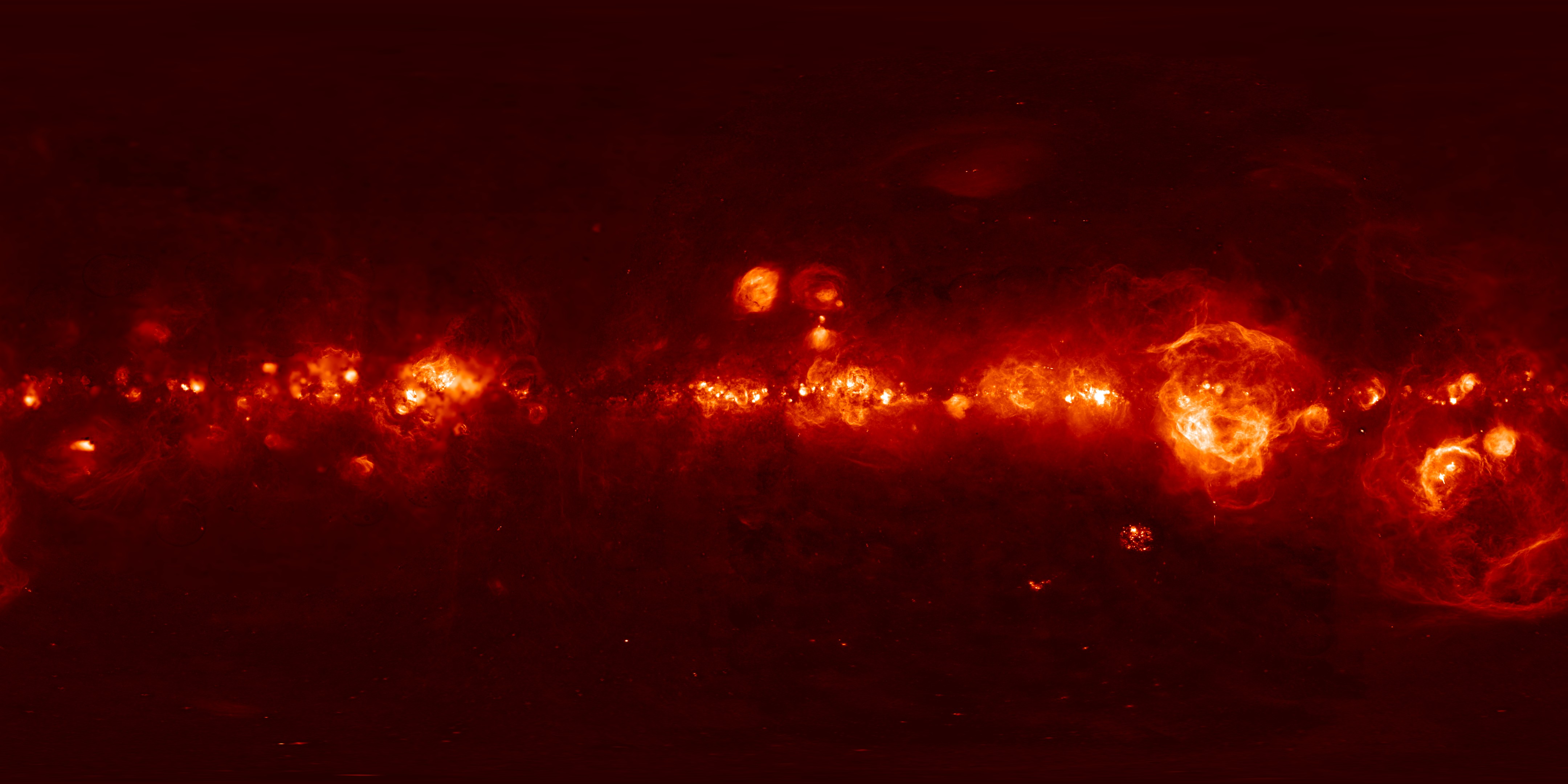 H-alpha map of the Milky Way galaxy HD Wallpaper