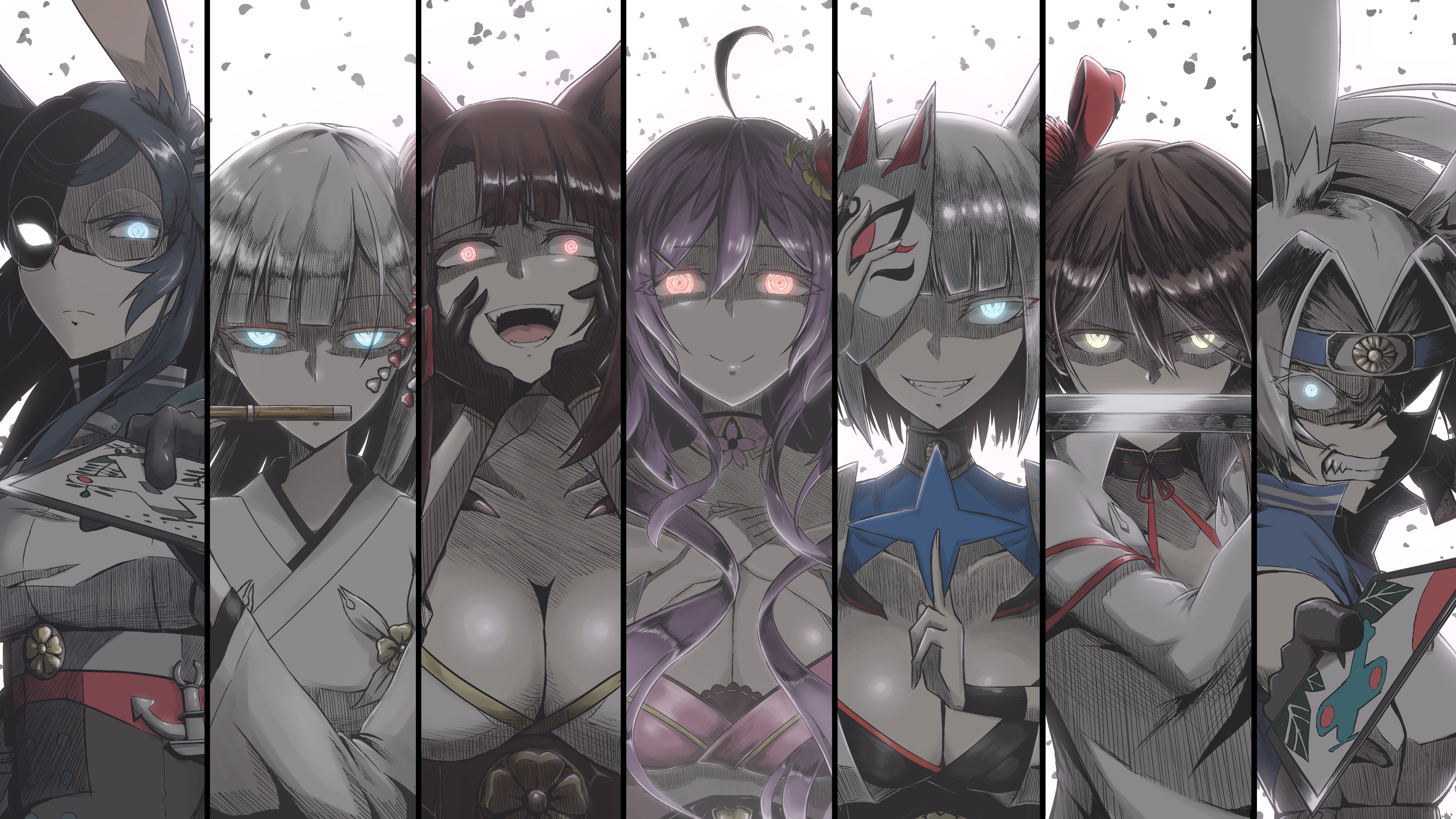 Azur Lane, glowing eyes, anime, anime girls HD Wallpaper