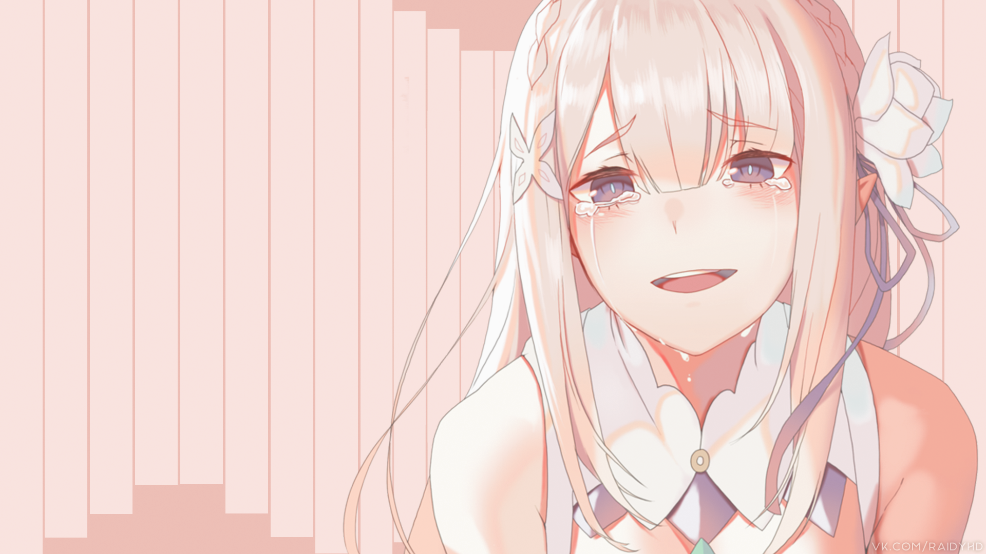 Emilia from Re:Zero crying HD Wallpaper
