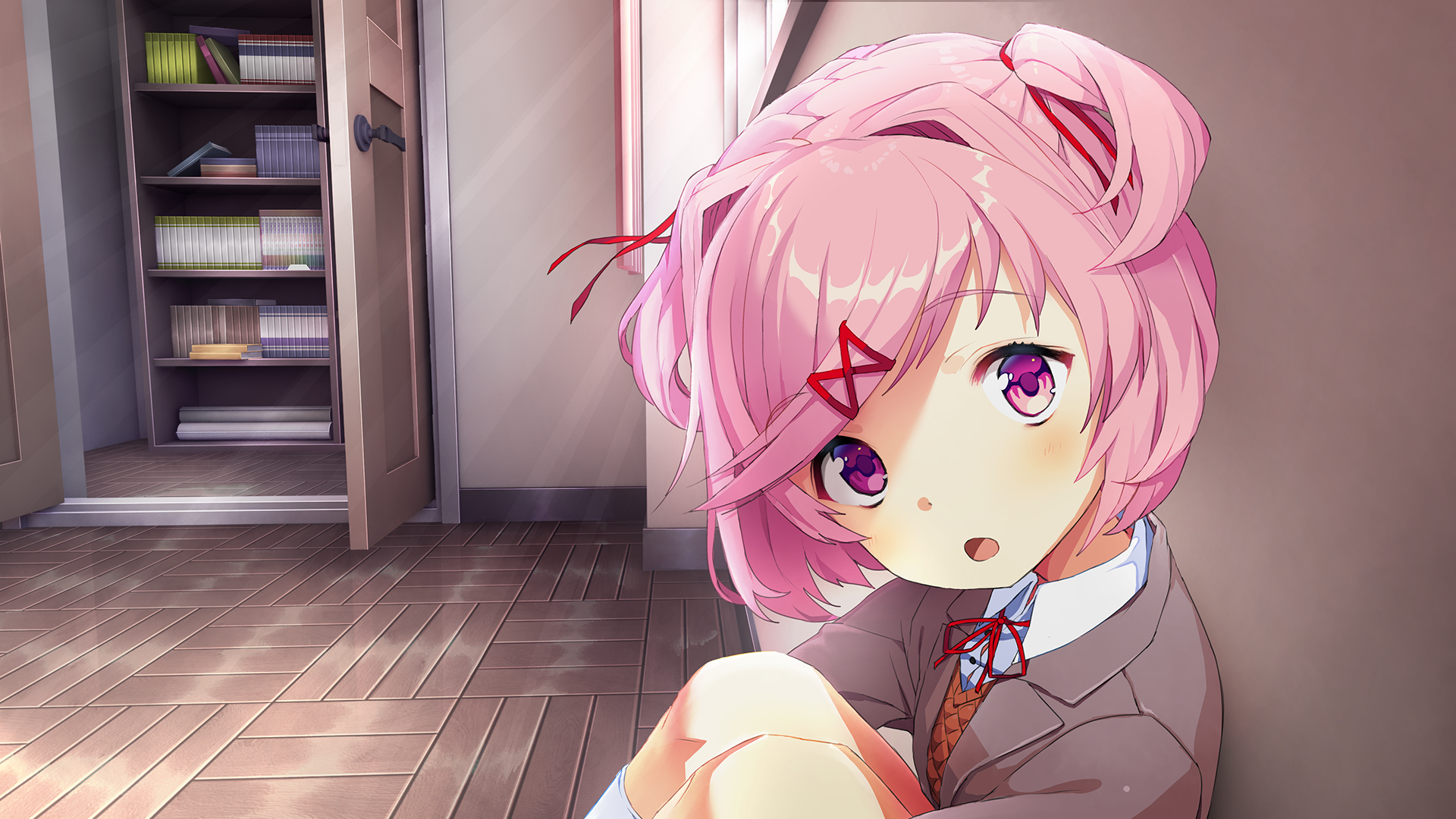 Natsuki from Doki Doki Literature Club HD Wallpaper