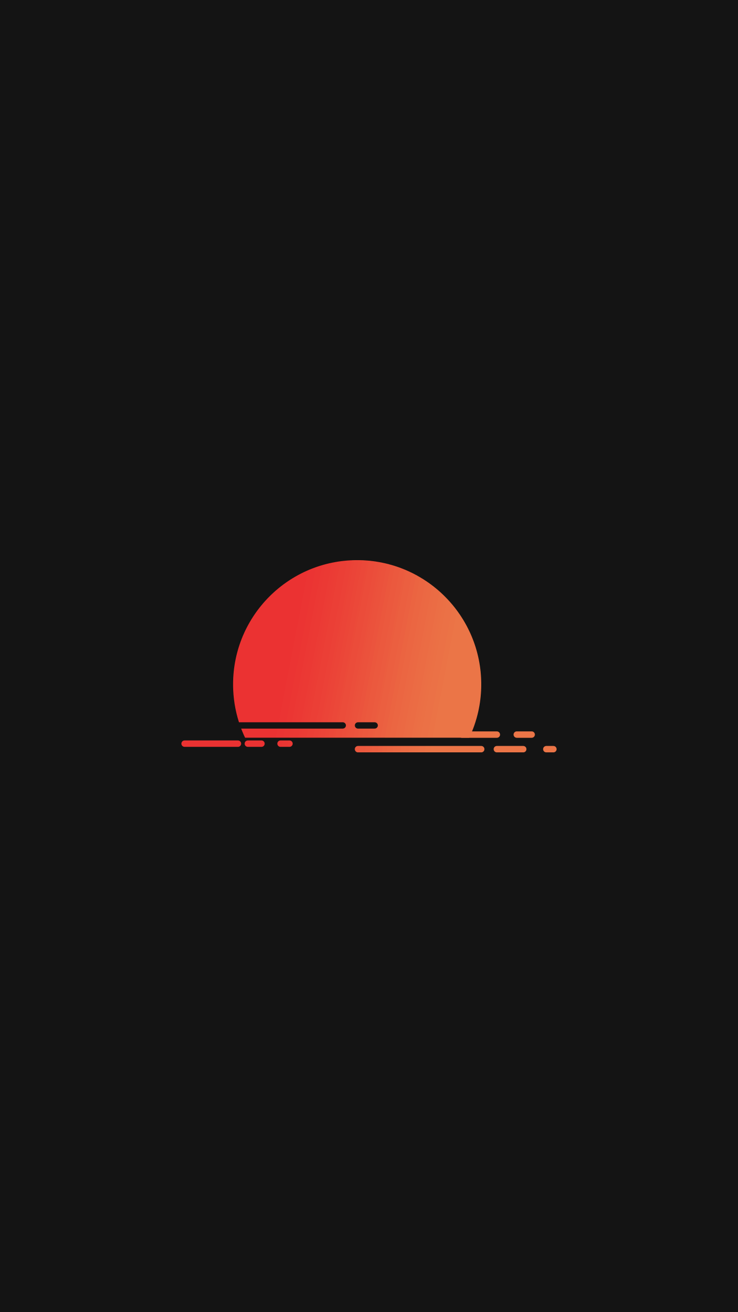 Minimalist sunset over water HD Wallpaper