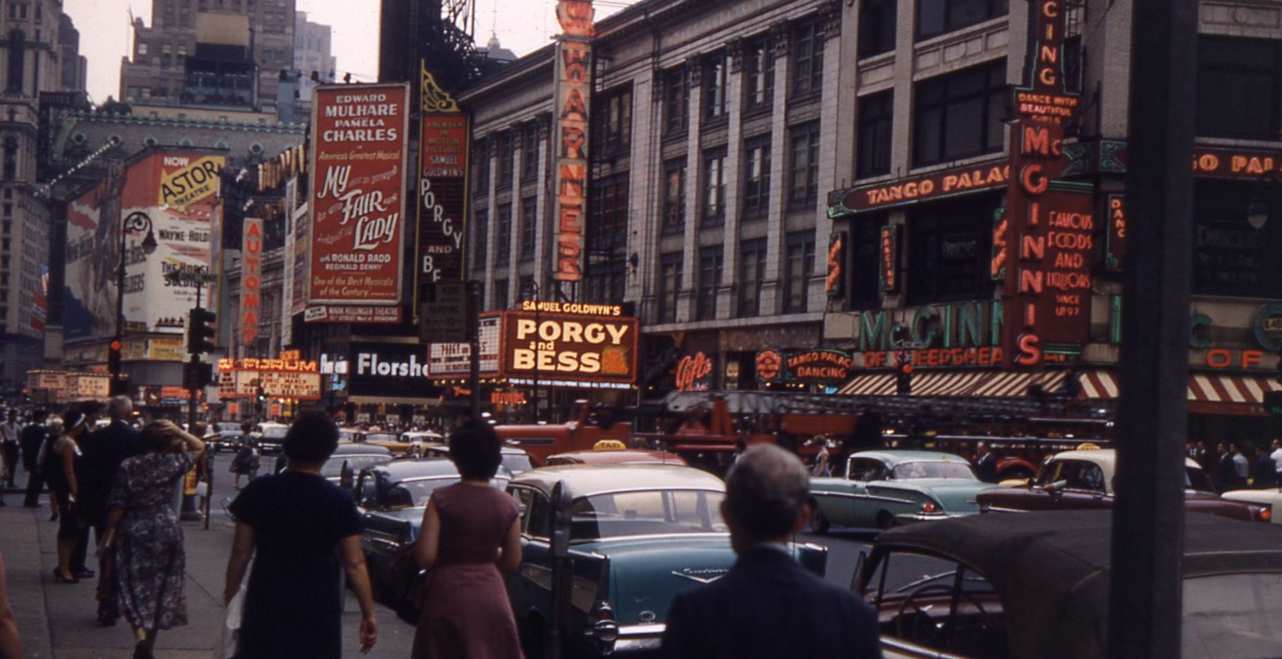 Times Square New York City with My Fair Lady and Porgy and Bess HD Wallpaper