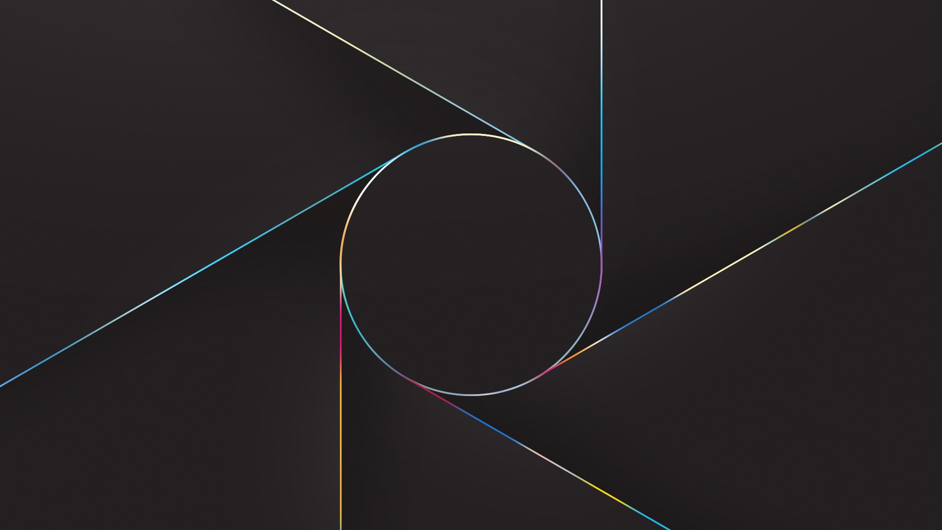 Abstract dark background with circle and lines HD Wallpaper