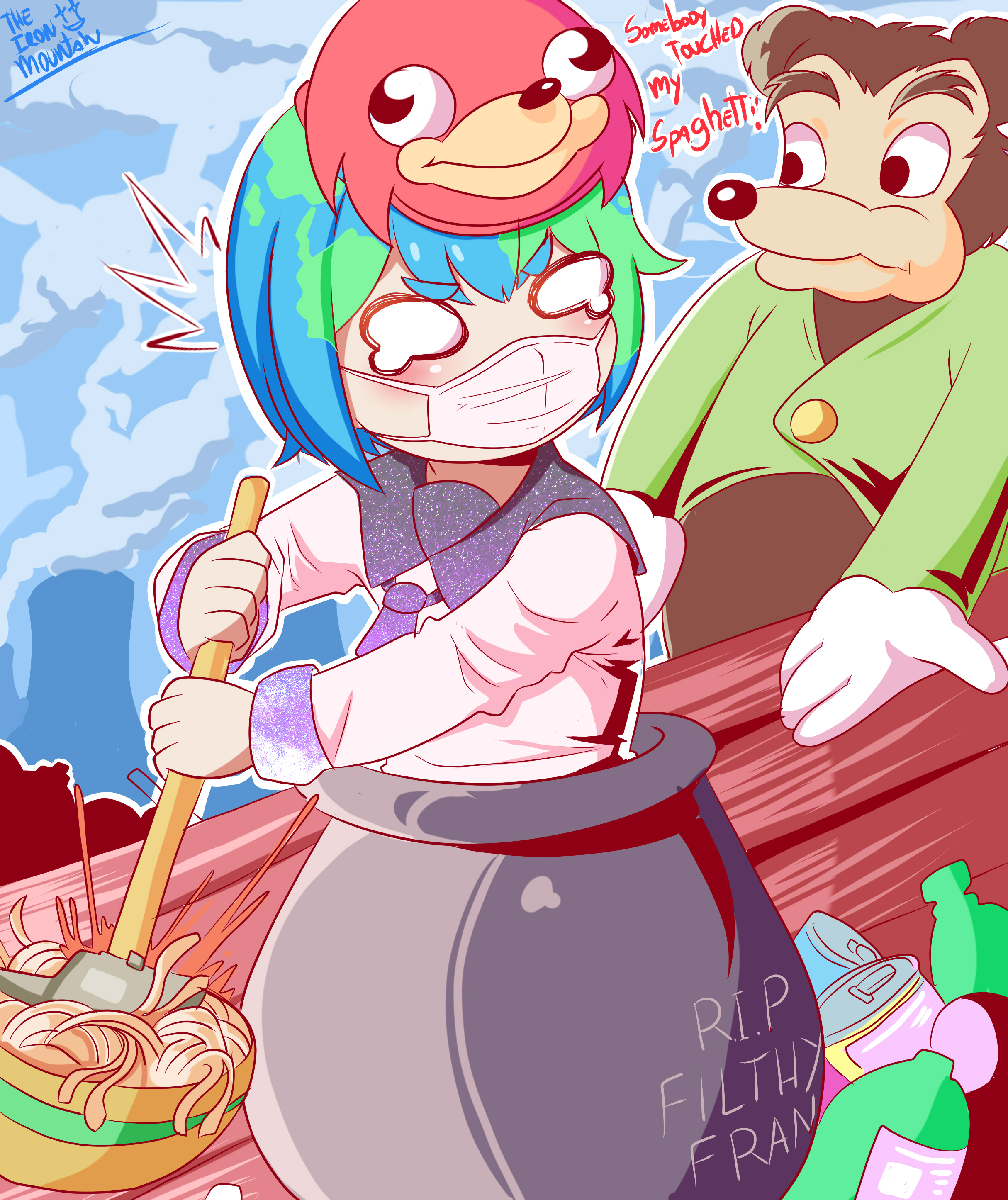 Earth-chan with Knuckles meme and Goofy HD Wallpaper