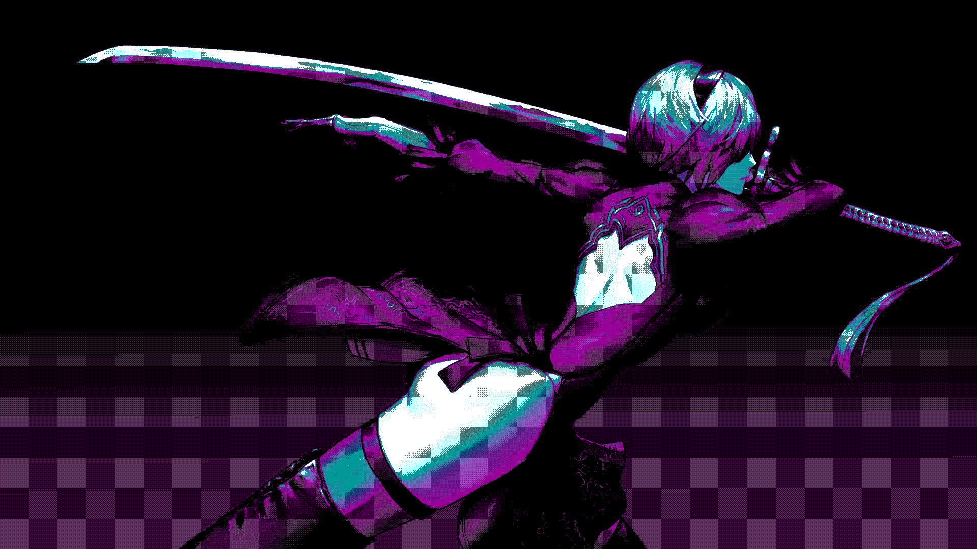 2B from NieR: Automata with a sword HD Wallpaper