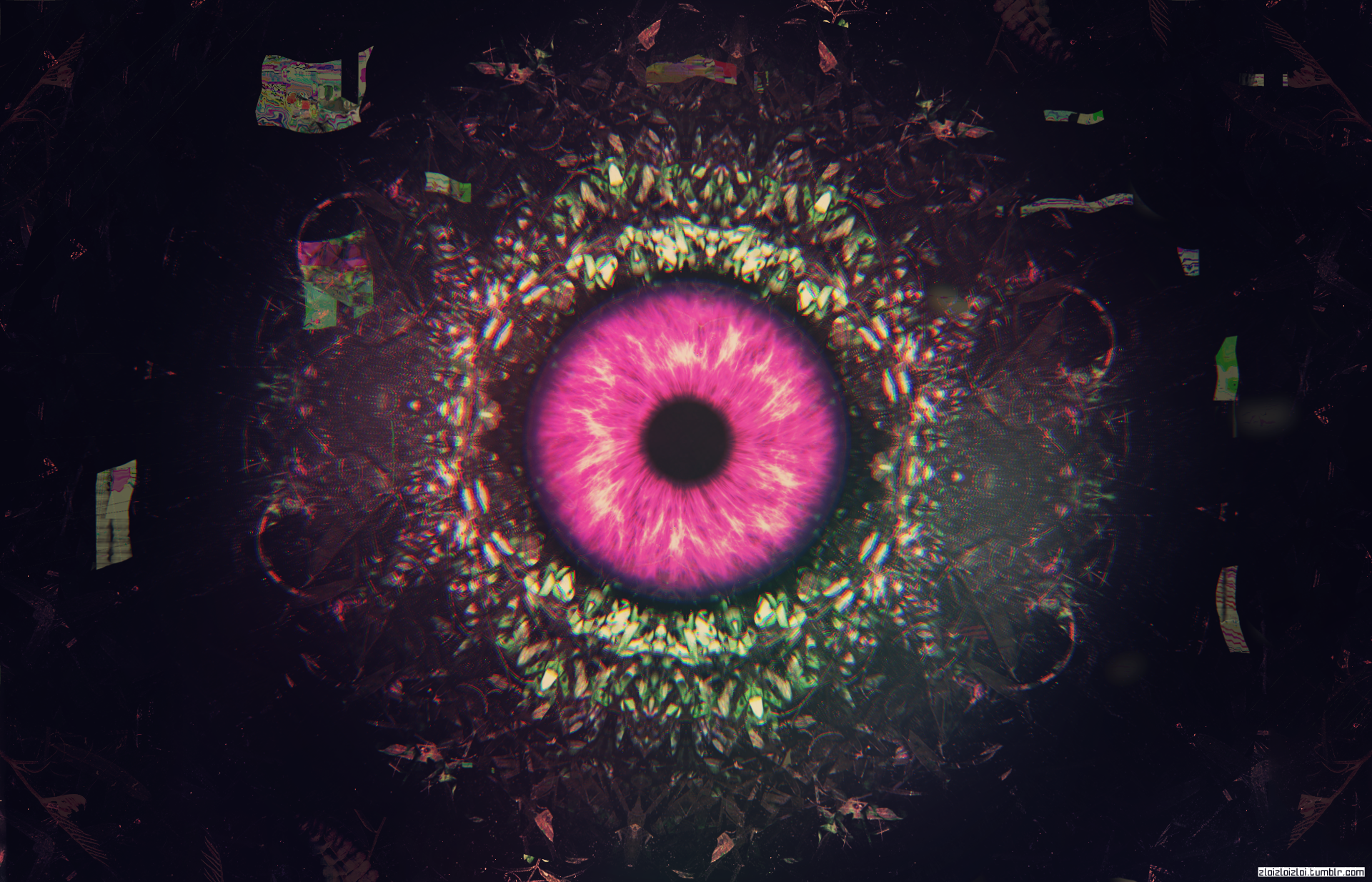 Abstract Glitch Art Eye HD Wallpaper