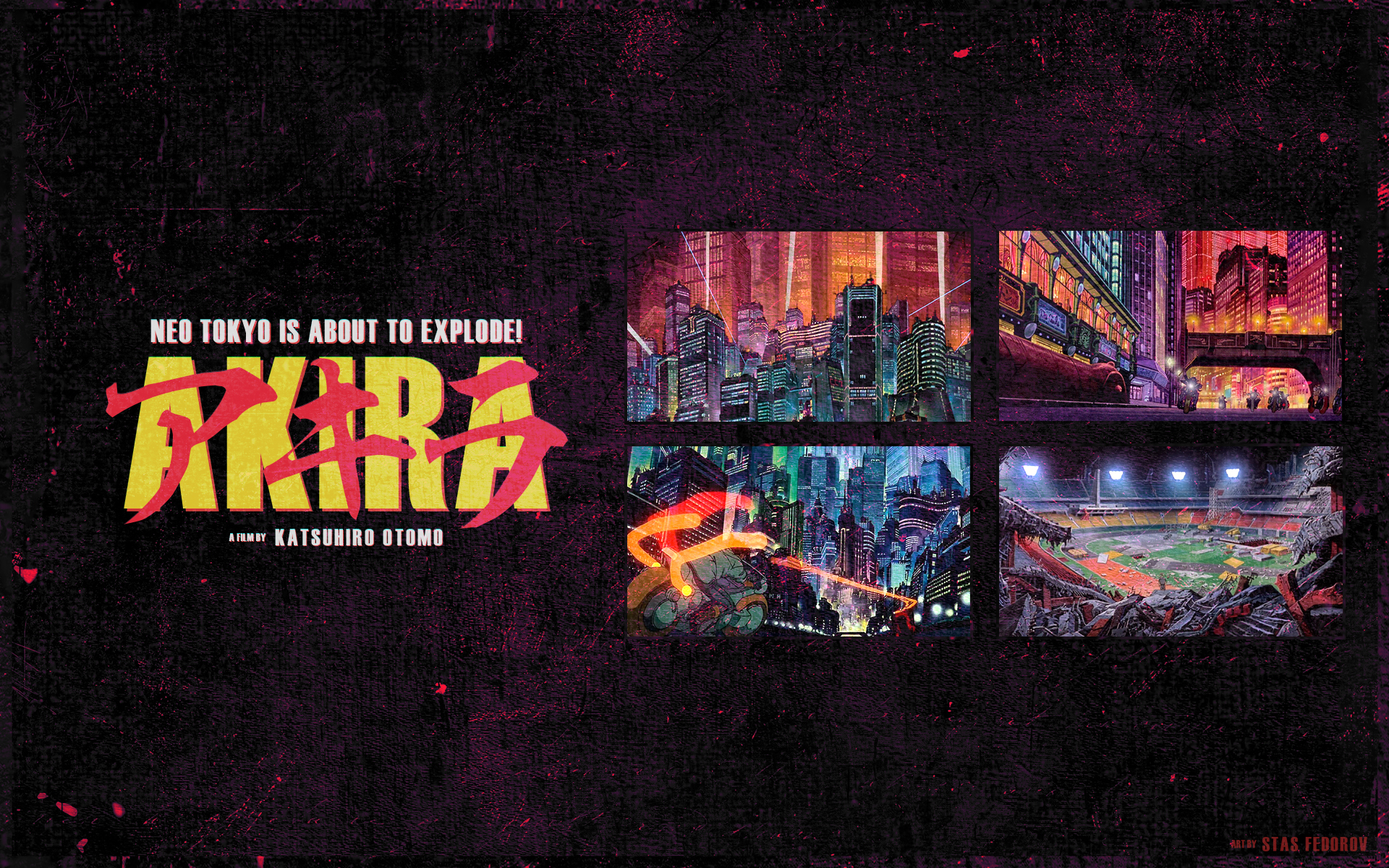 Akira Neo Tokyo Explosion Fan Art by Stas Fedorov HD Wallpaper