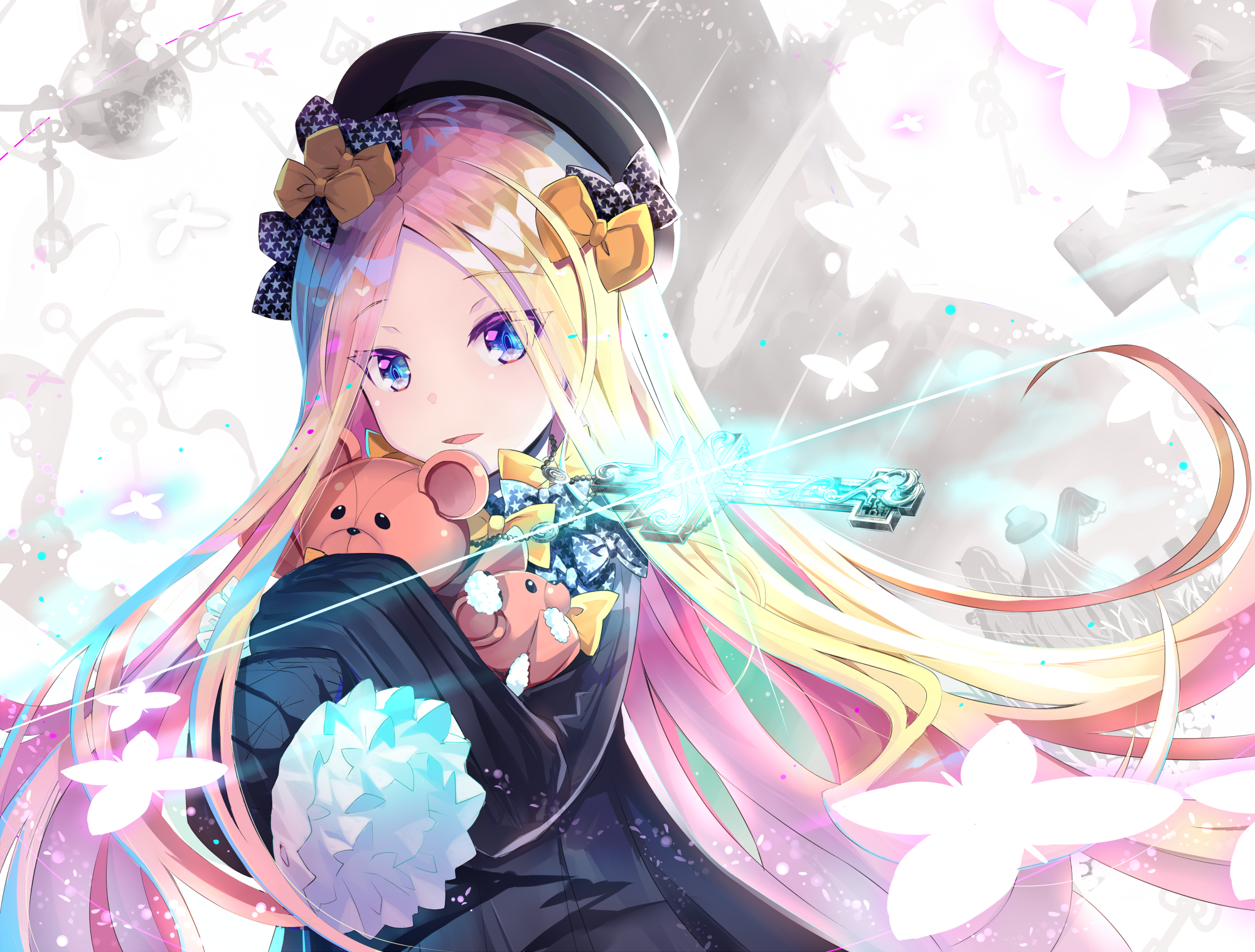 Abigail Williams from Fate/Grand Order with Teddy Bears HD Wallpaper