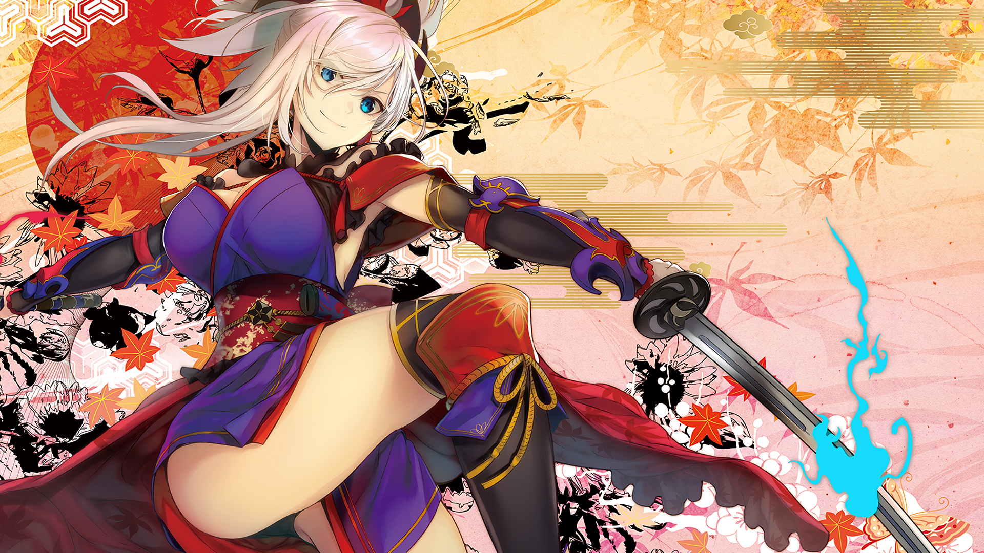 Miyamoto Musashi from Fate/Grand Order HD Wallpaper