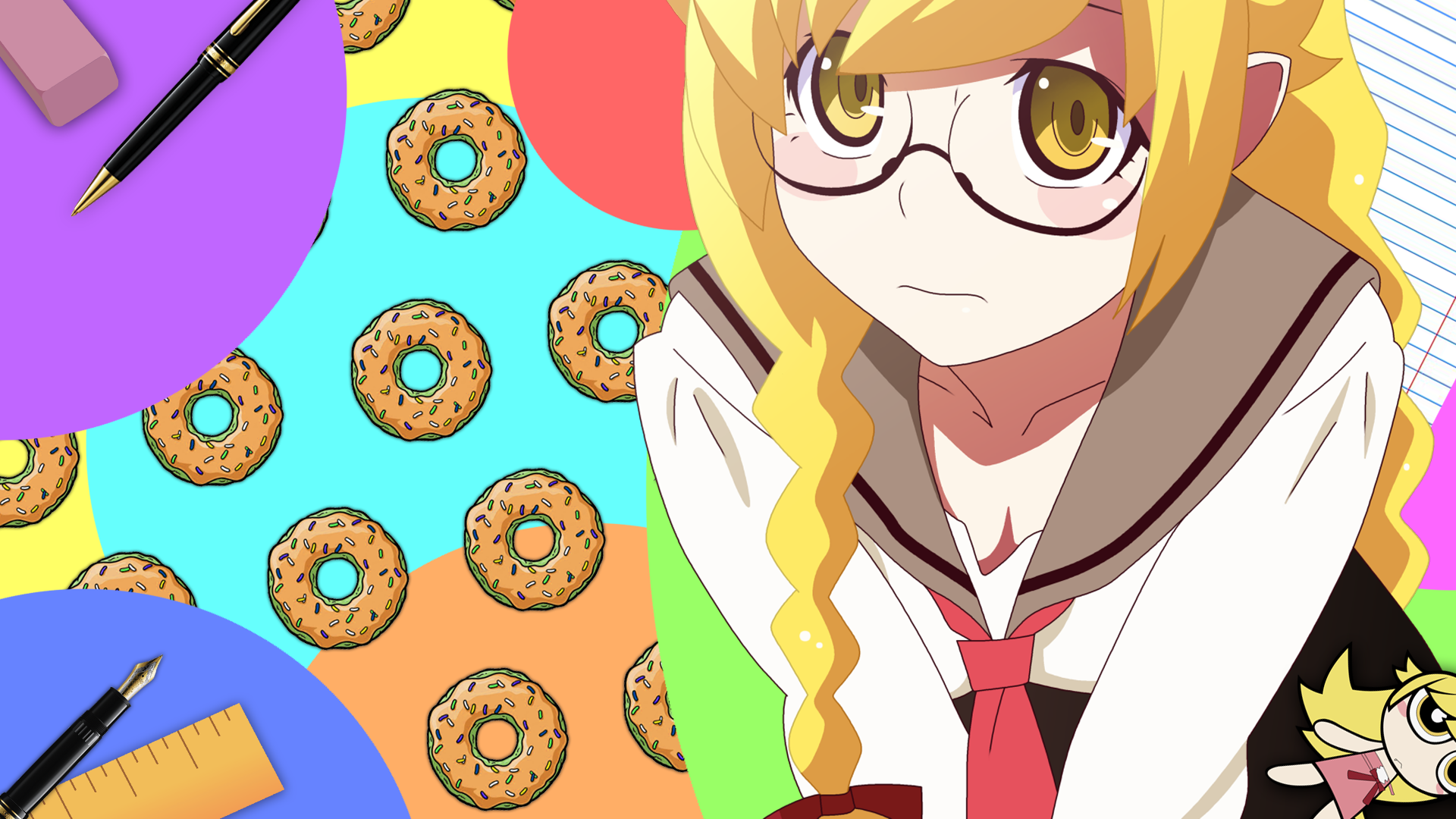 Oshino Shinobu from Monogatari Series HD Wallpaper