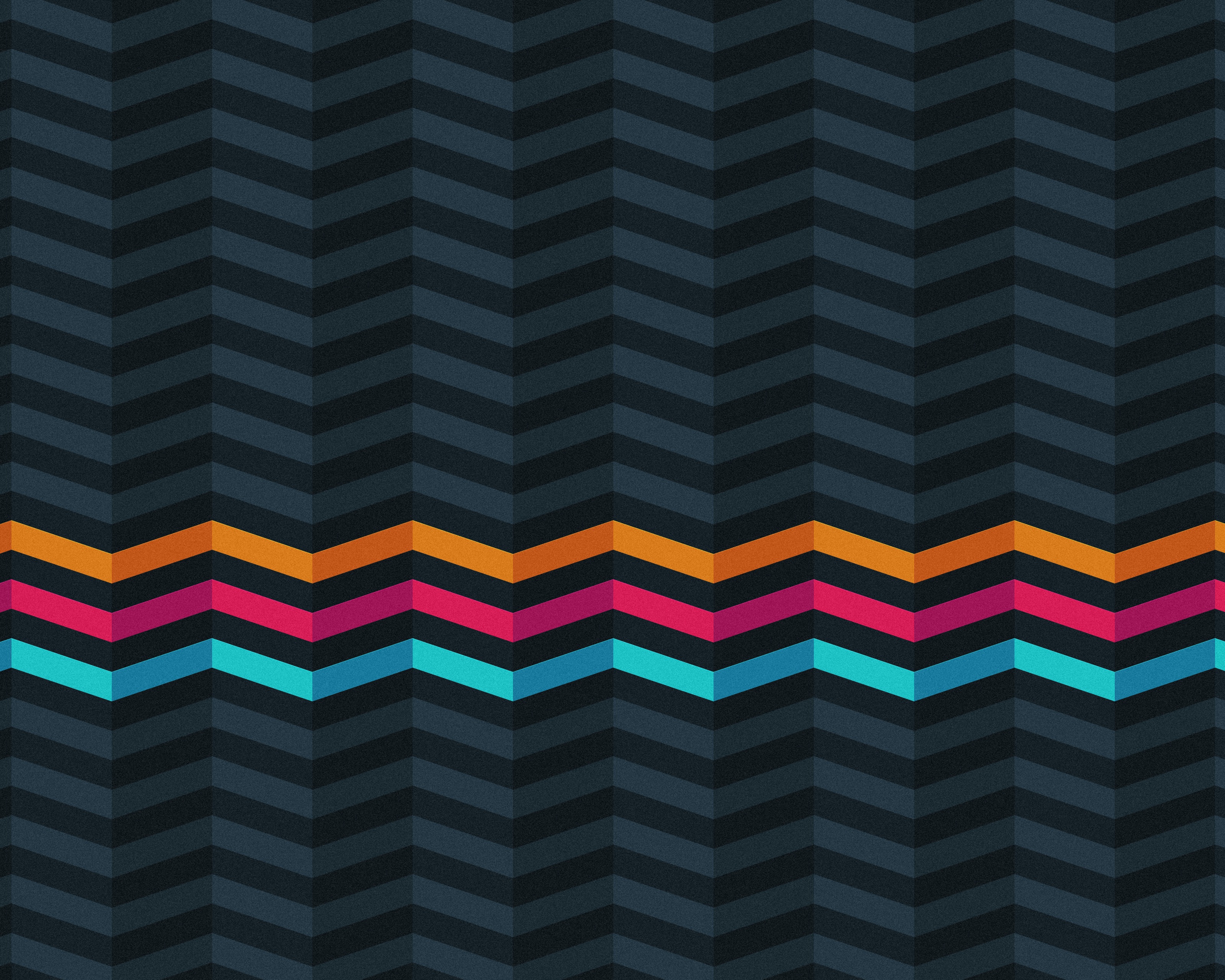 Abstract chevron pattern with colorful stripes HD Wallpaper