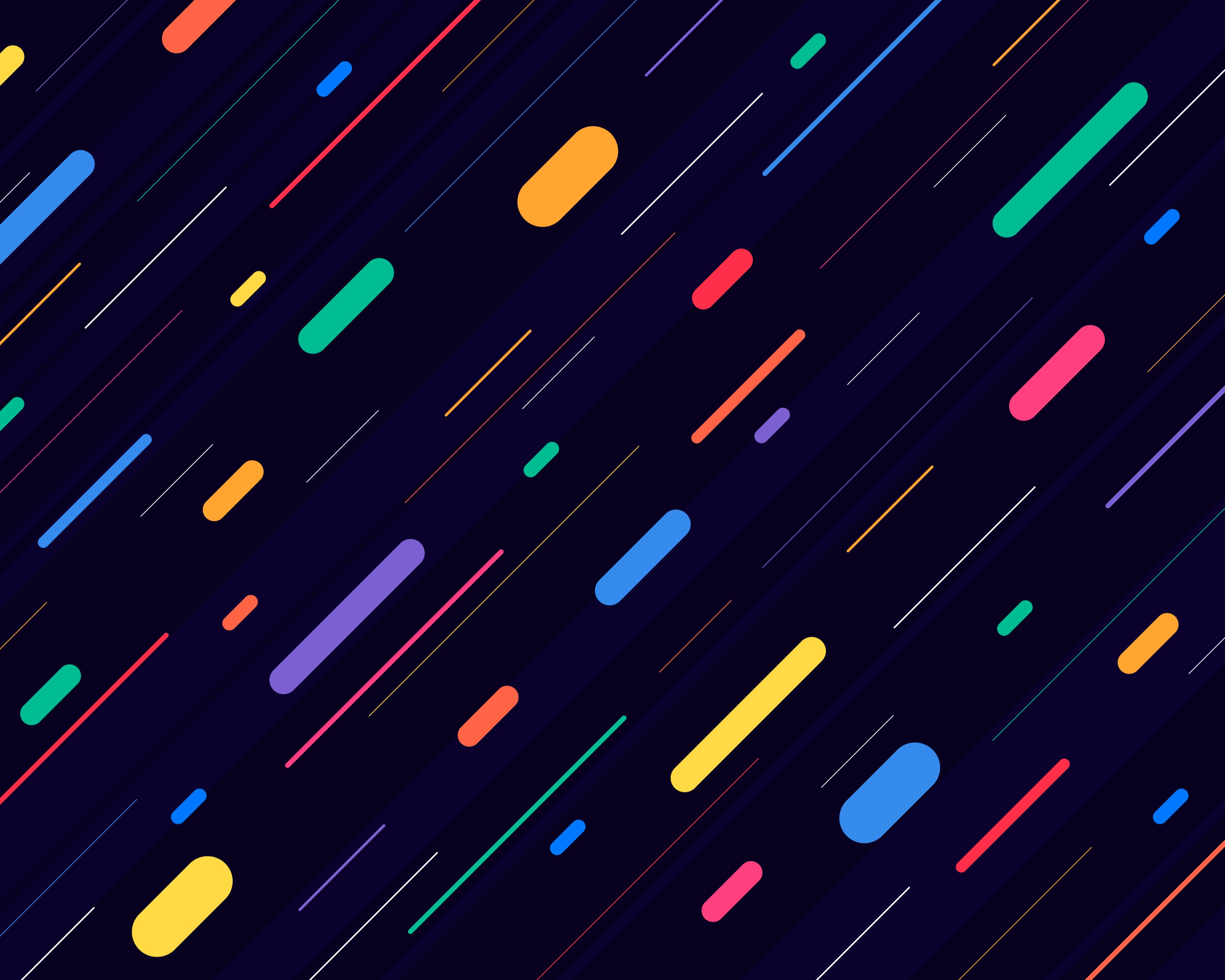 Abstract background with colorful rounded lines HD Wallpaper