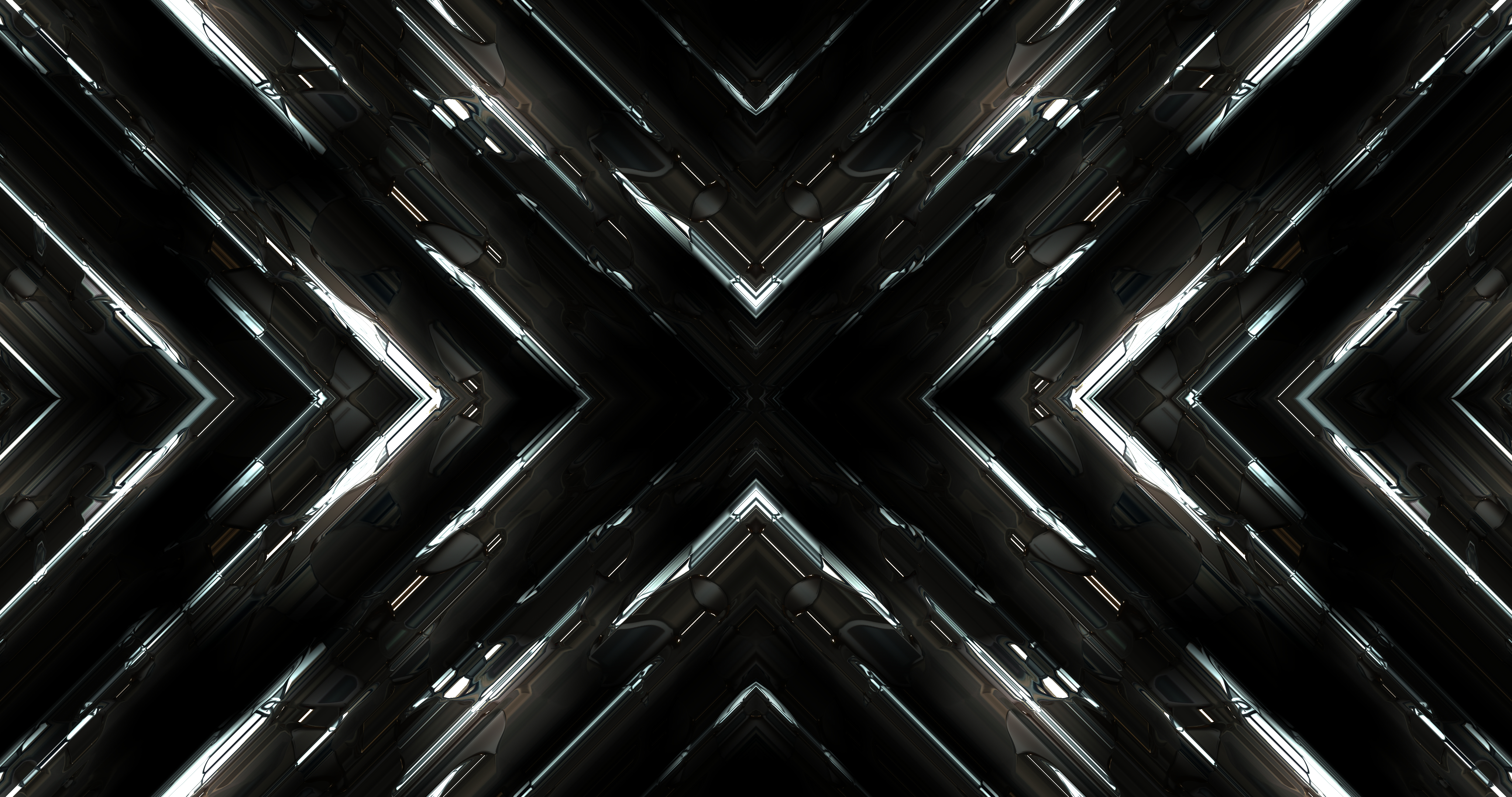 Abstract dark metallic geometric pattern HD Wallpaper