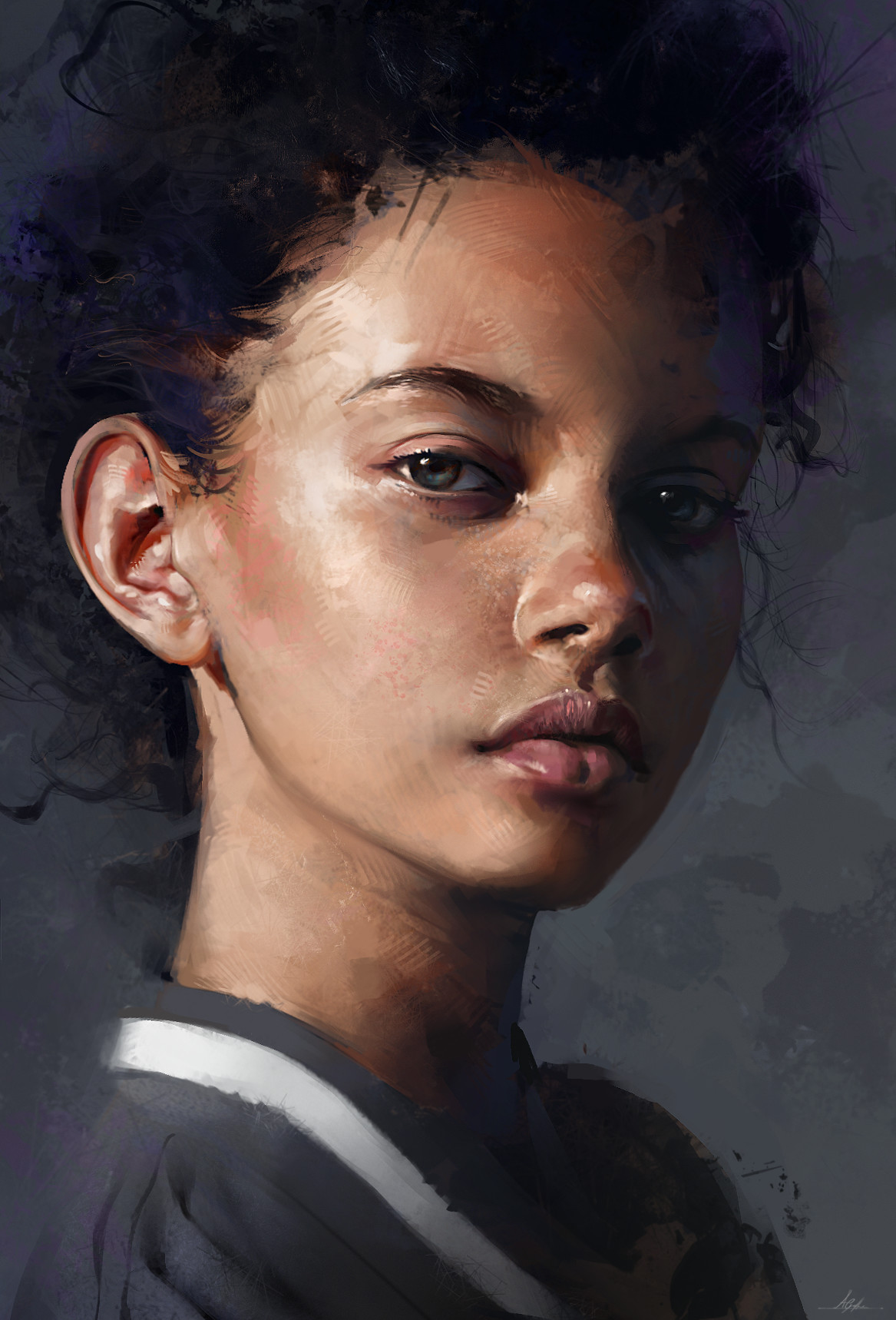 Portrait of a young Black woman HD Wallpaper