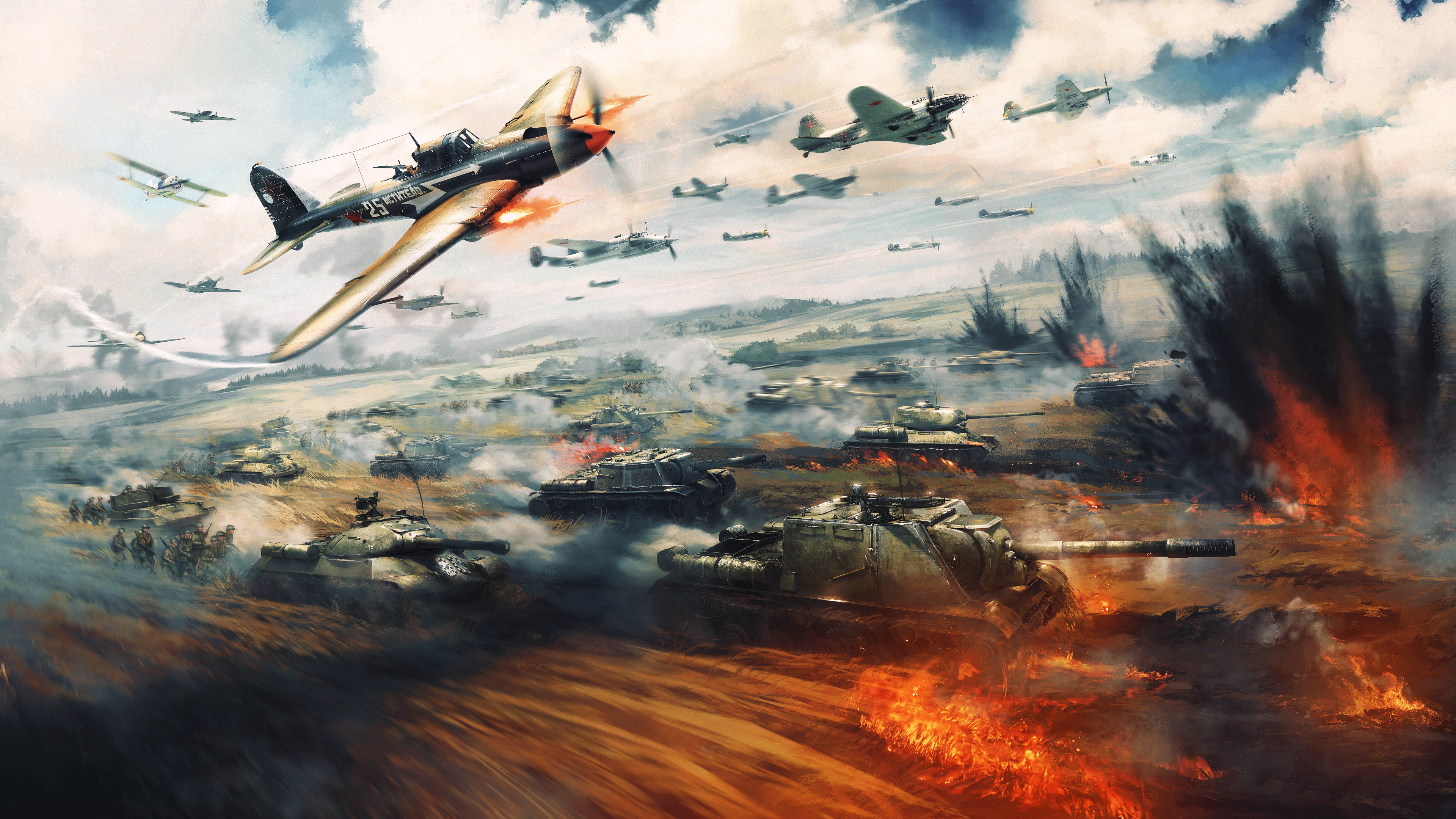 war, fantasy art, fan art, World War II, artwork HD Wallpaper