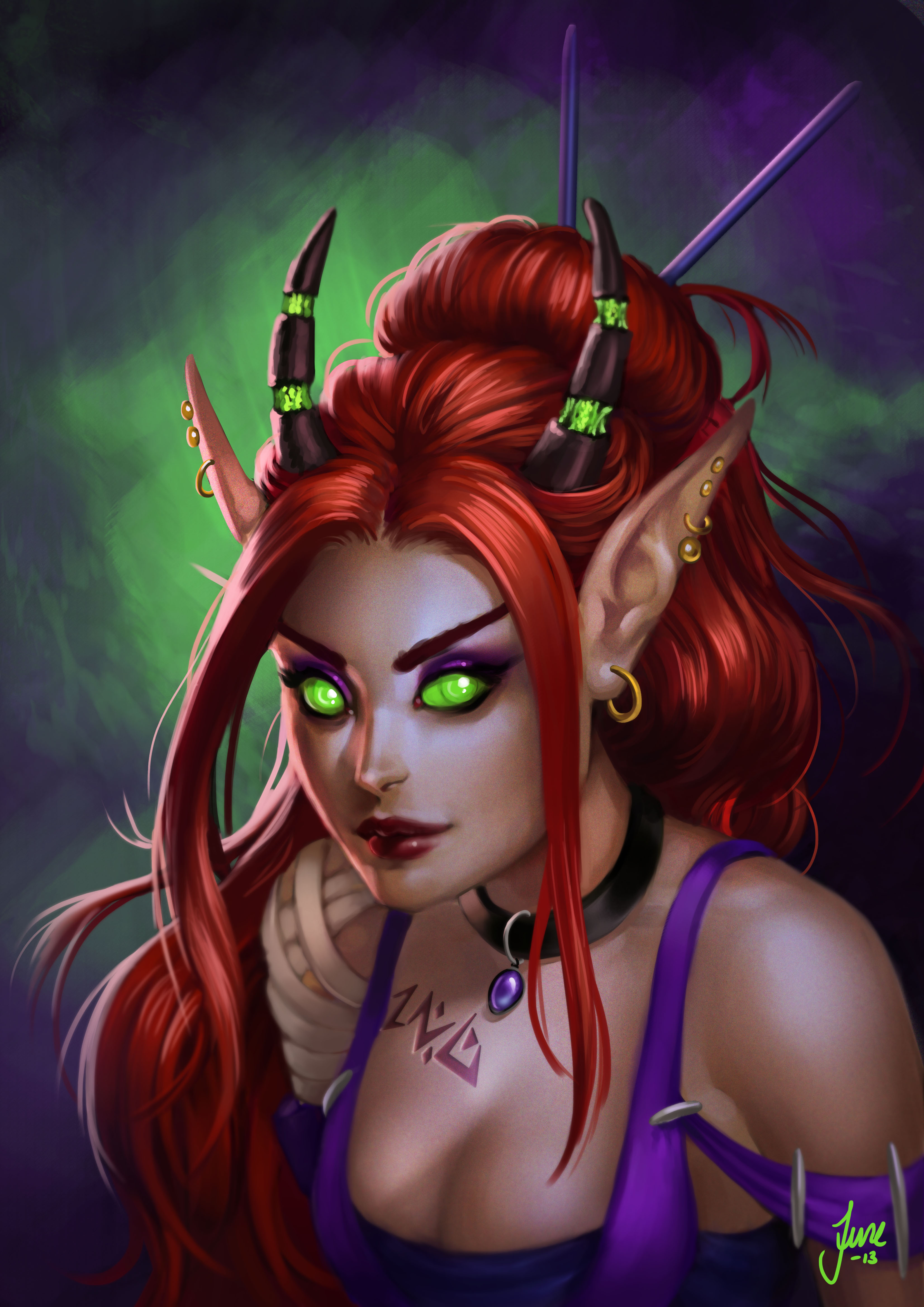 Blood Elf from World of Warcraft by Jude Jenssen HD Wallpaper