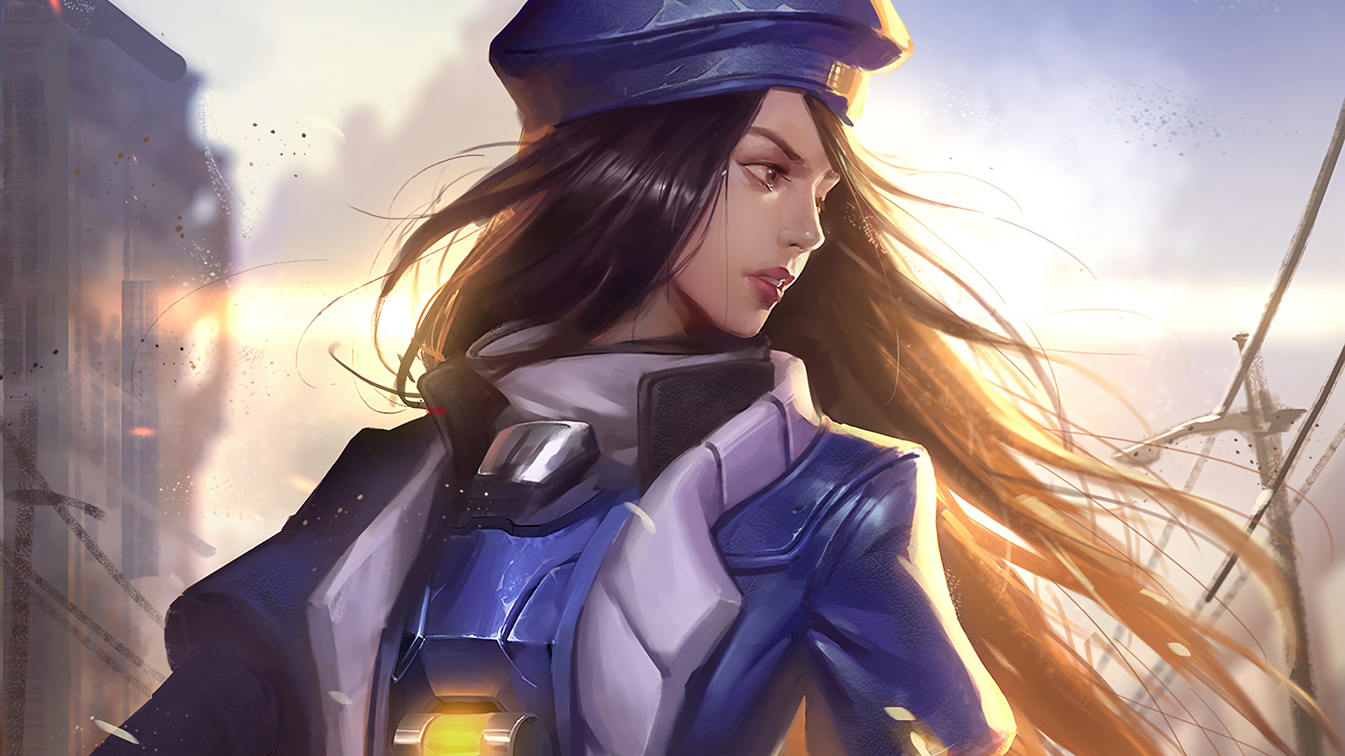 Ana from Overwatch in digital art HD Wallpaper