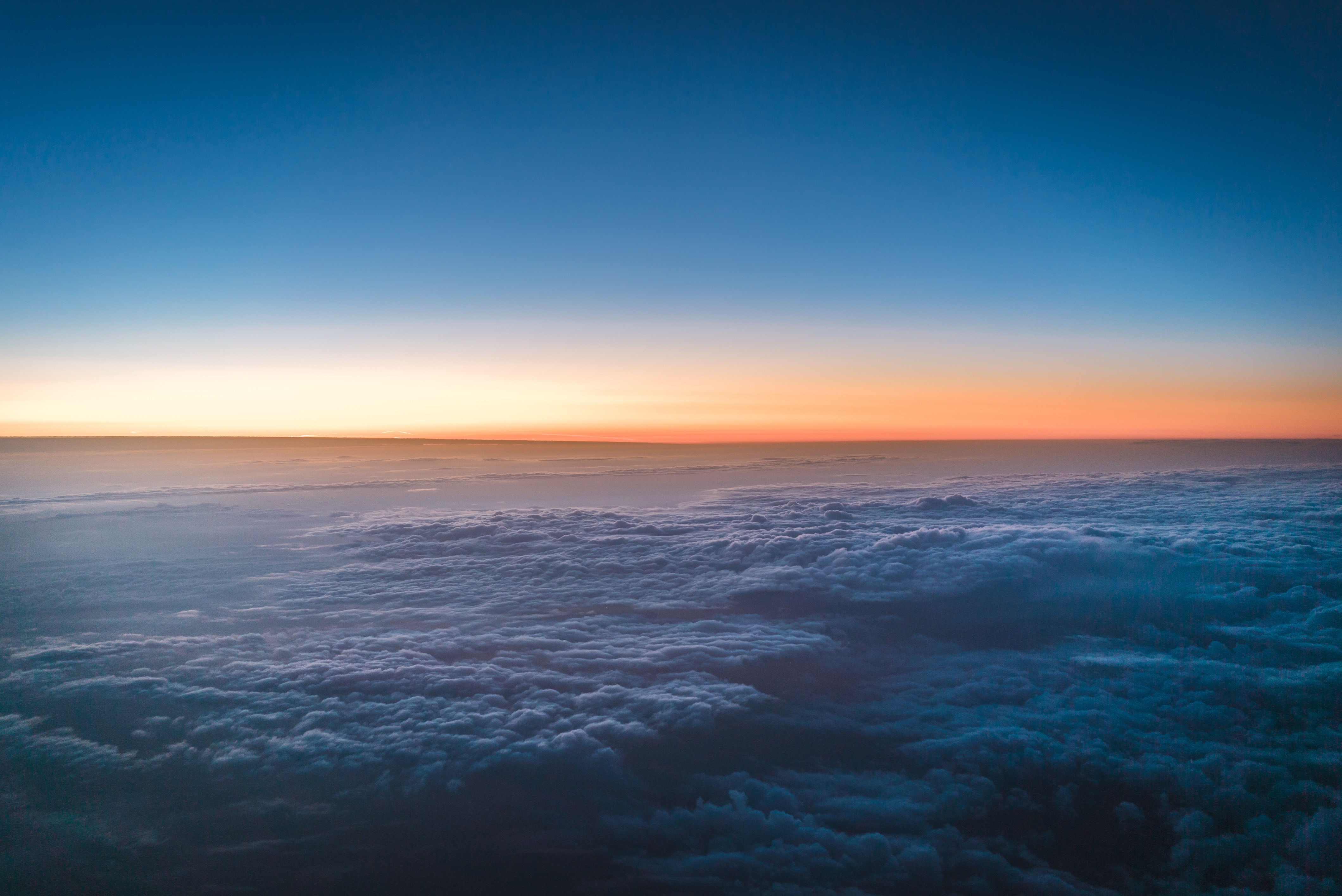 Aerial view of clouds at sunset HD Wallpaper