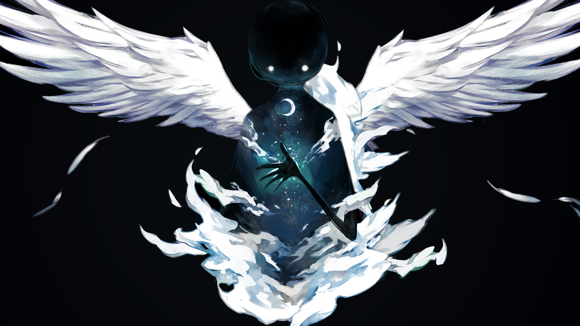 Deemo creature with wings and starry body HD Wallpaper