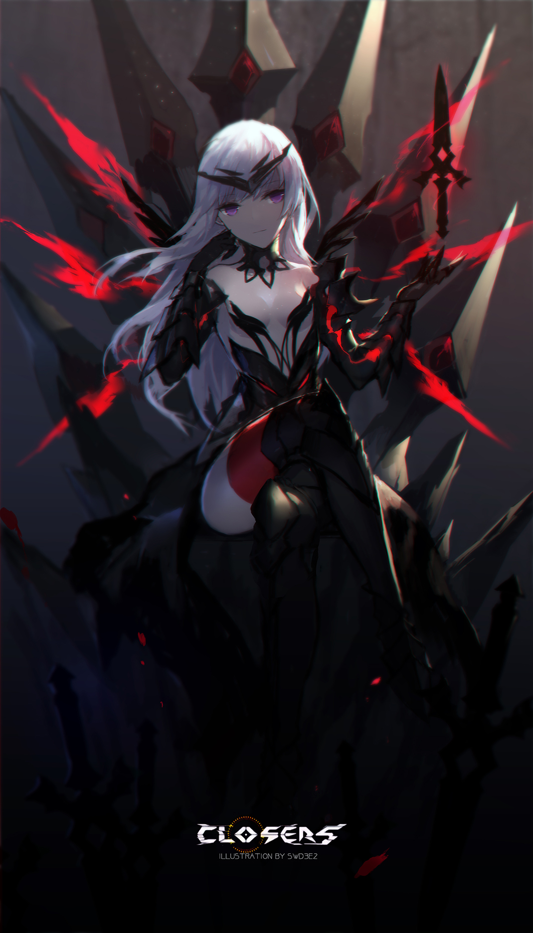 Character from Closers: Dimension Conflict with red wings HD Wallpaper