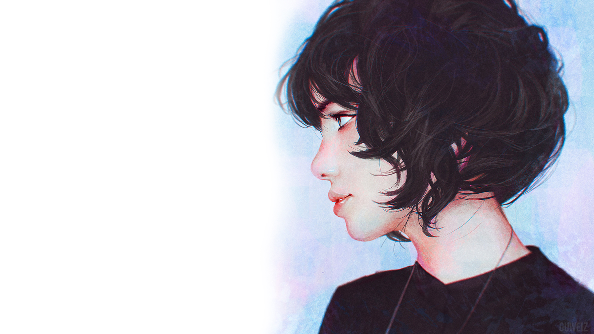 Portrait of a person by Ilya Kuvshinov HD Wallpaper