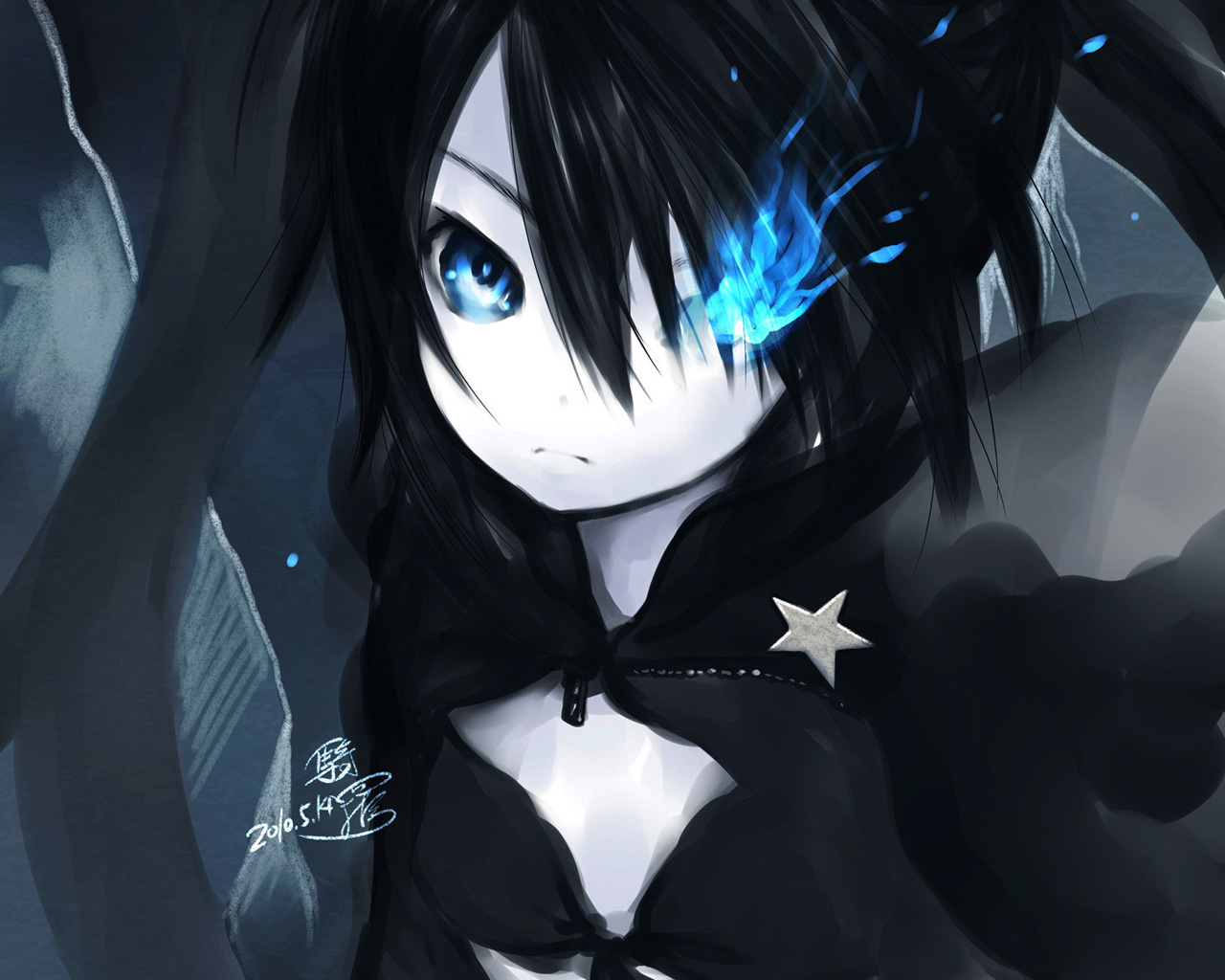 Black Rock Shooter anime character HD Wallpaper