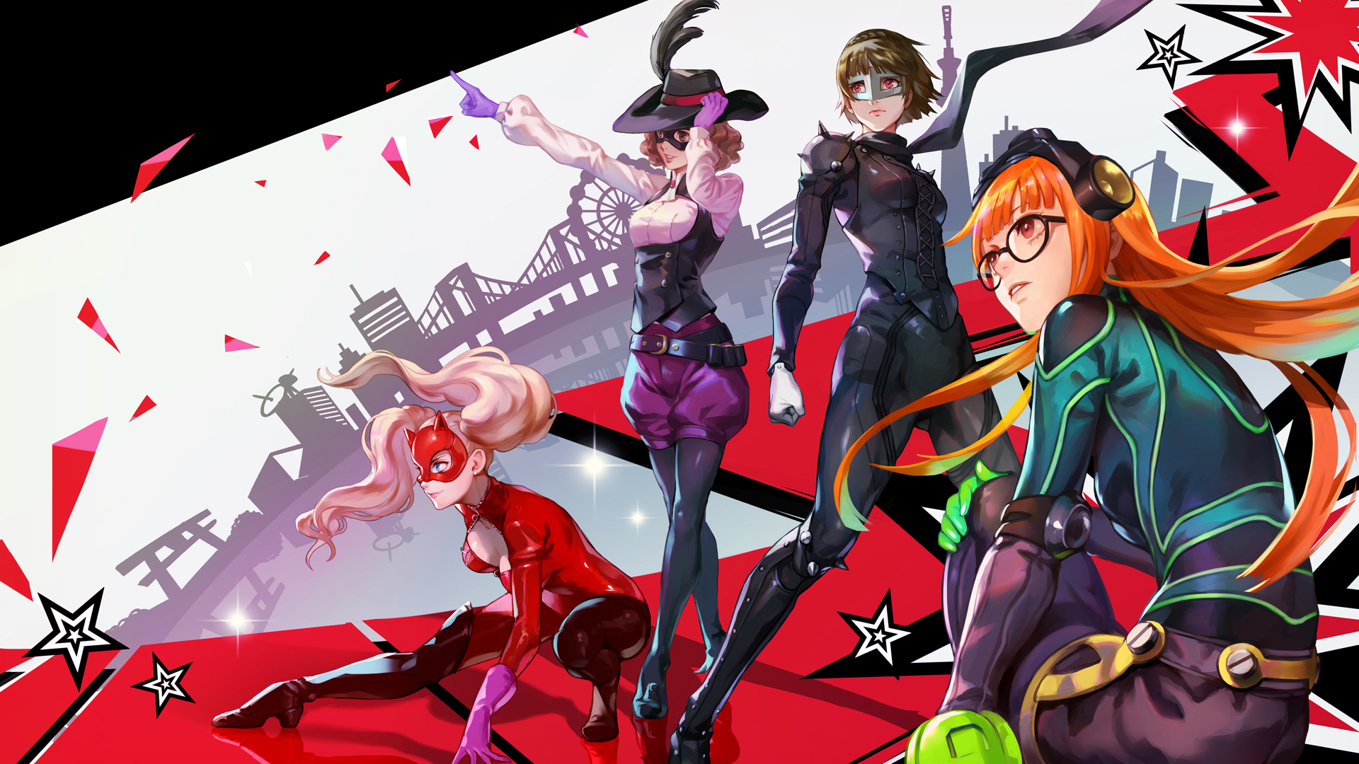 Persona 5 characters in anime style HD Wallpaper