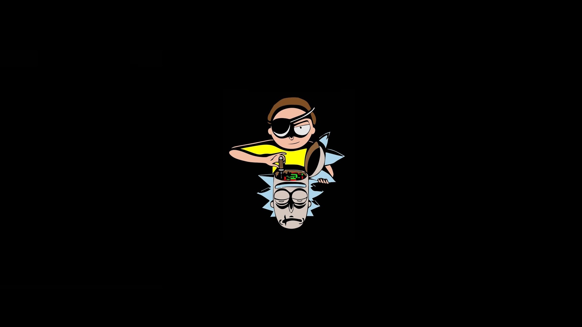 Morty Smith operating on Rick Sanchez's brain HD Wallpaper