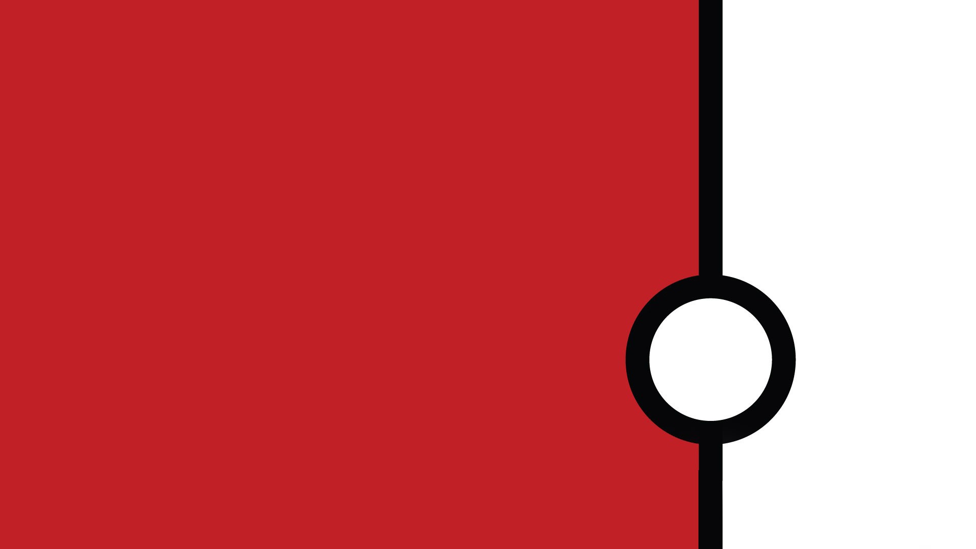 Minimalist Poké Ball Design HD Wallpaper