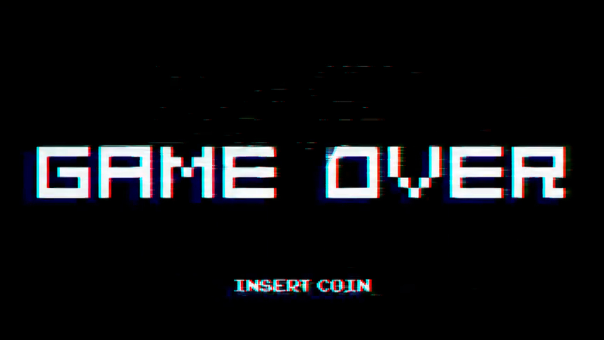 Game Over screen with Insert Coin text HD Wallpaper