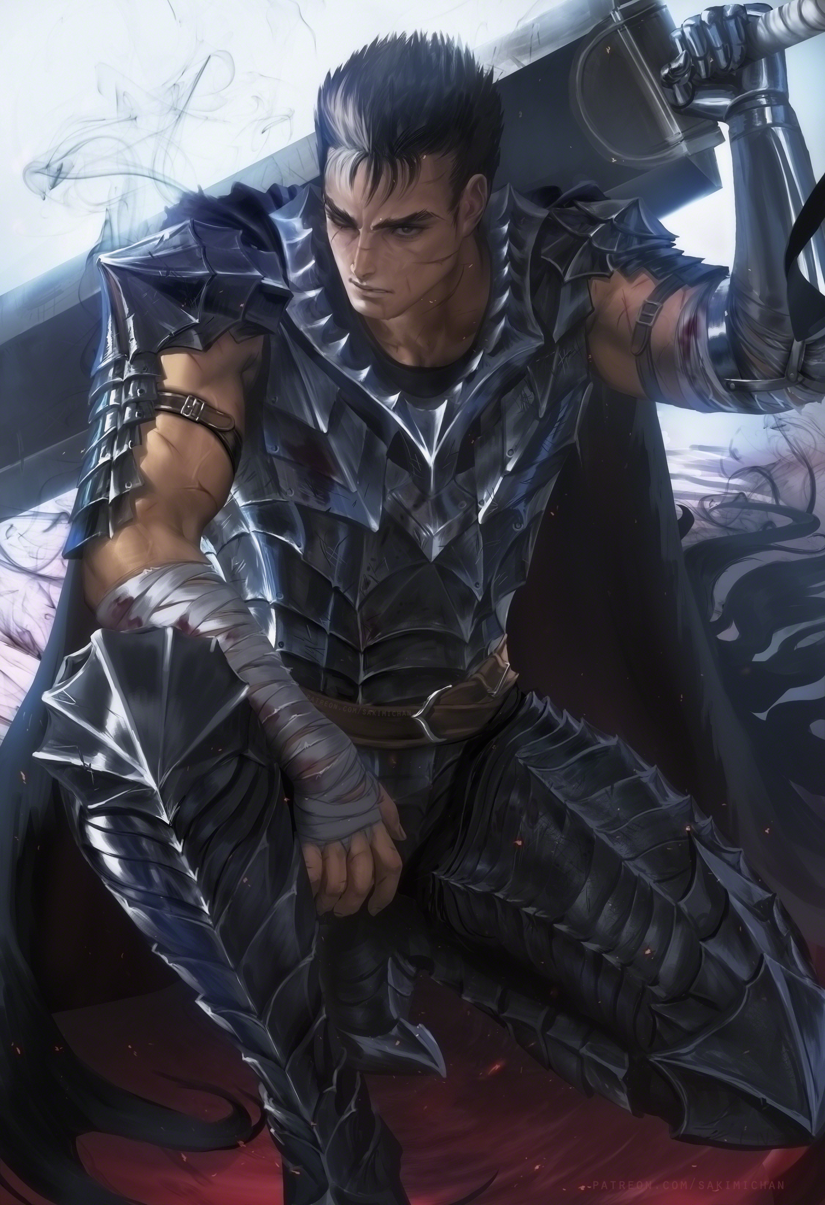 Guts from Berserk in his Black Swordsman armor HD Wallpaper