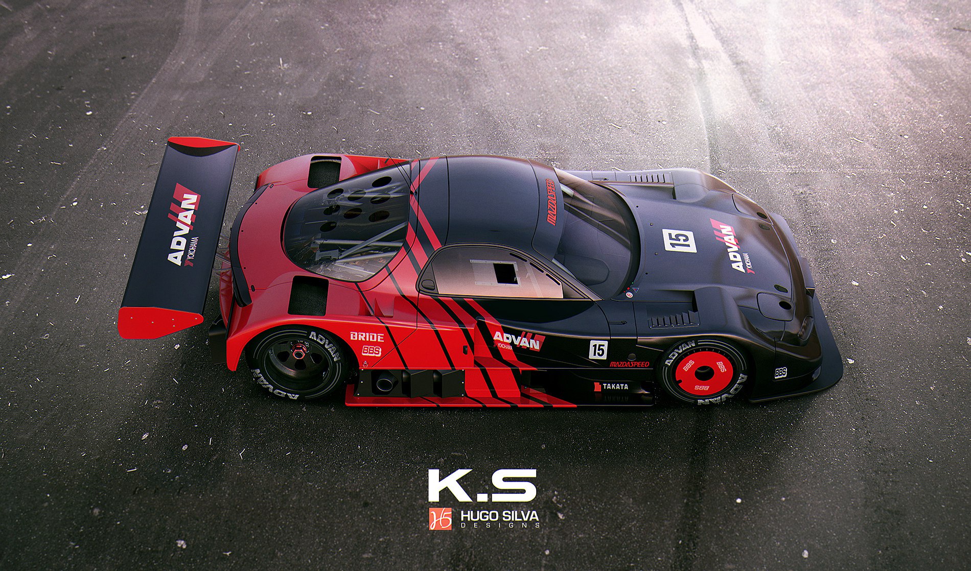 Mazda RX7 Widebody Advan Race Car by Khyzyl Saleem HD Wallpaper