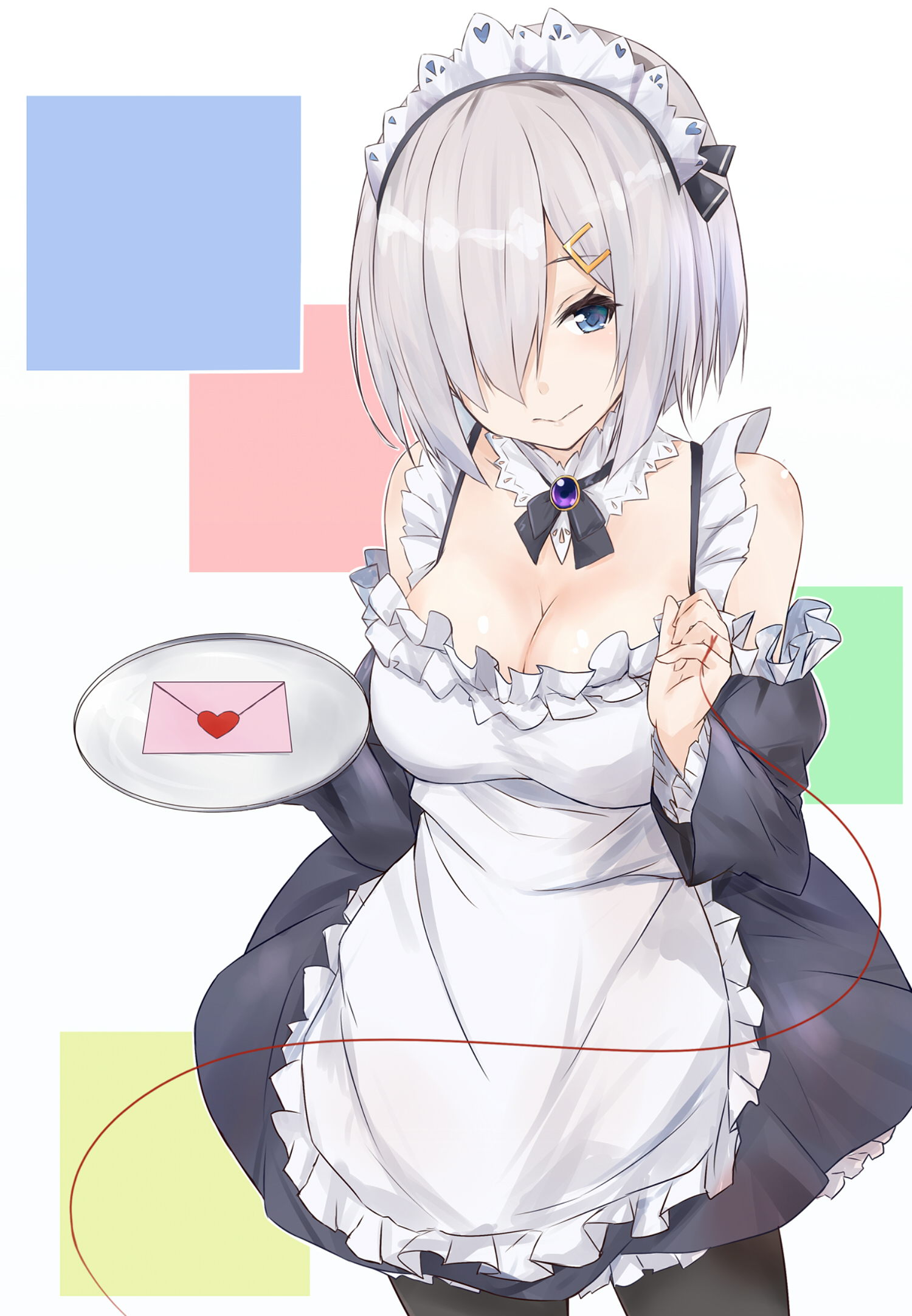 Hamakaze from Kantai Collection in a maid outfit HD Wallpaper