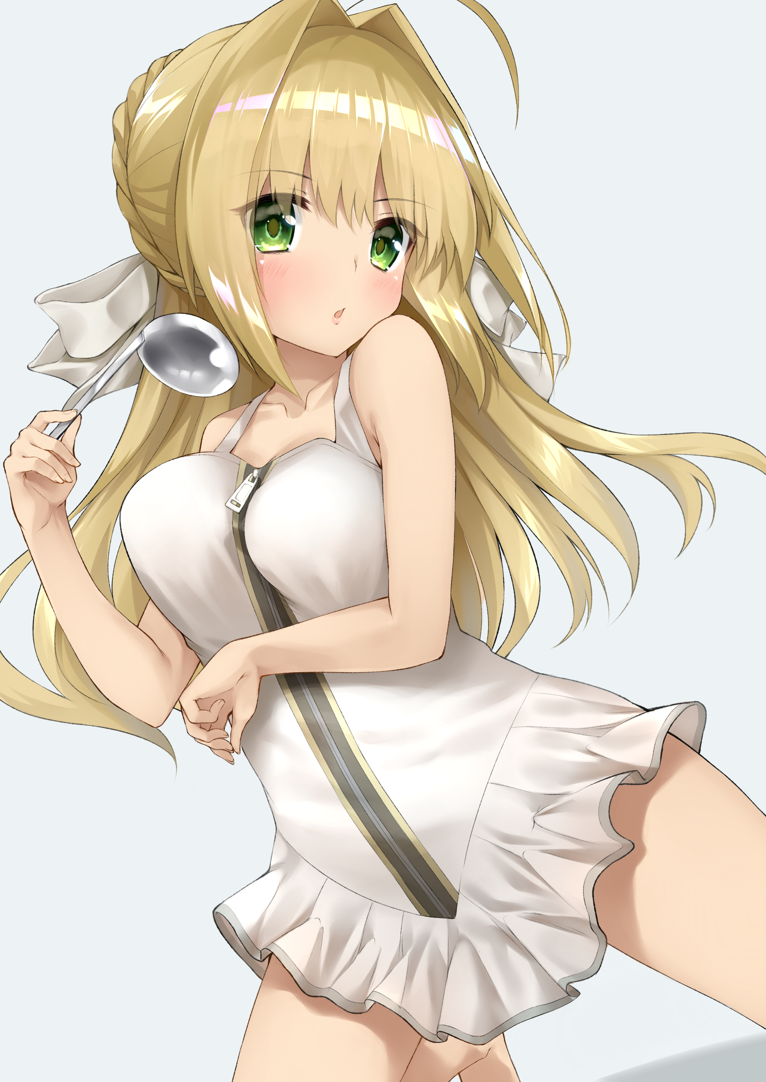 Saber Extra from Fate/Grand Order holding a ladle HD Wallpaper