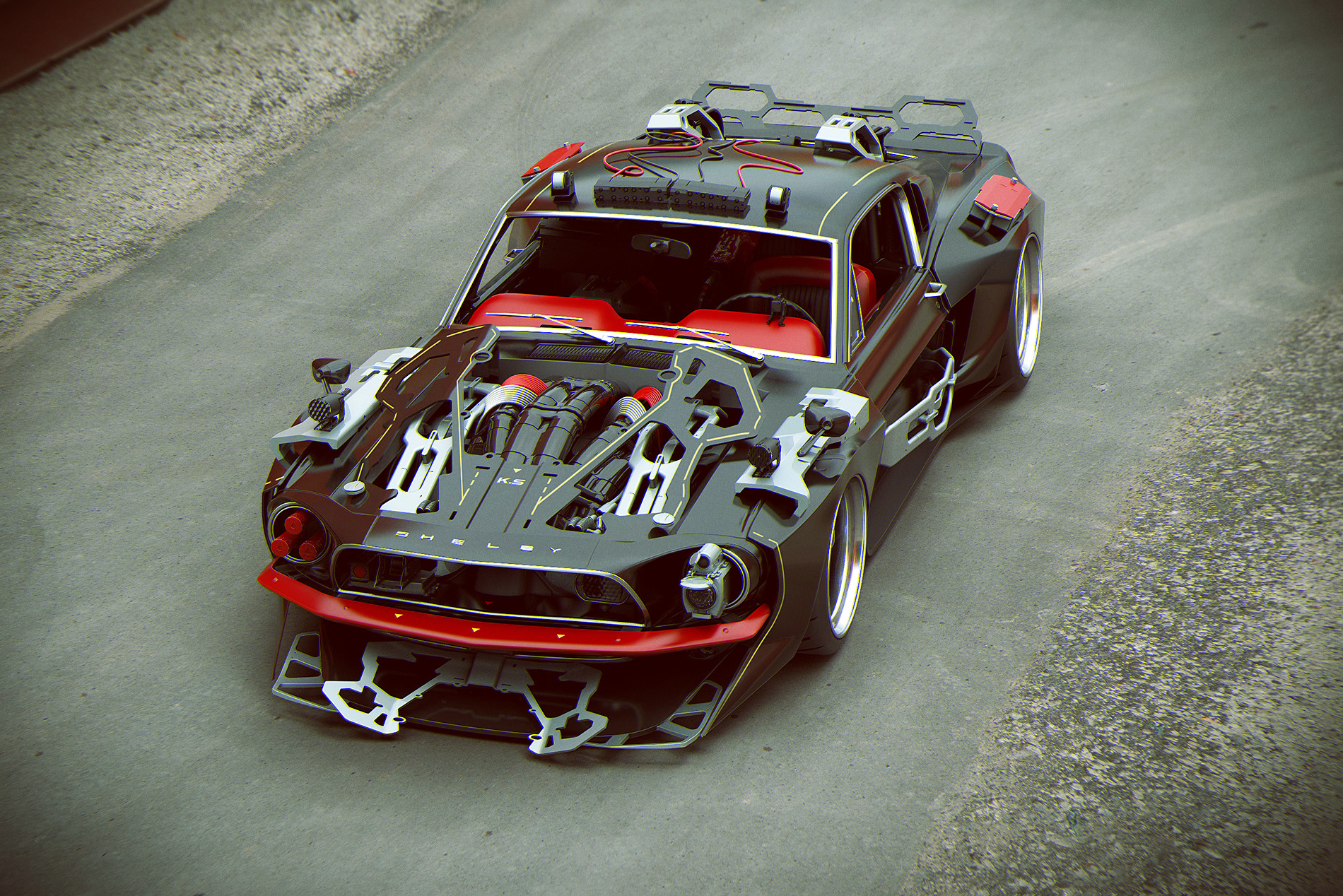 Customized black Shelby GT by Khyzyl Saleem HD Wallpaper