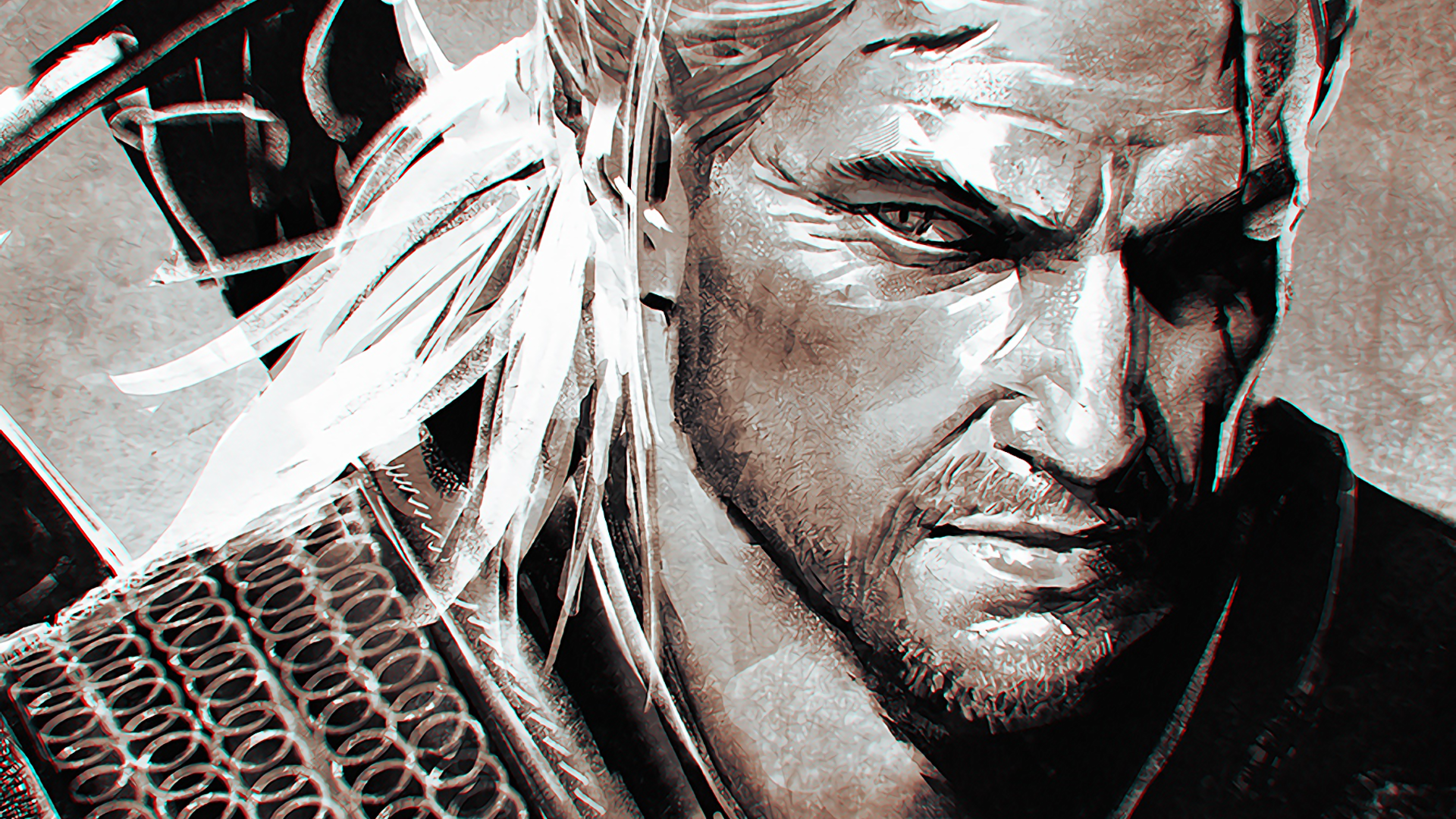 Geralt of Rivia from The Witcher 3: Wild Hunt by Ilya Kuvshinov HD Wallpaper